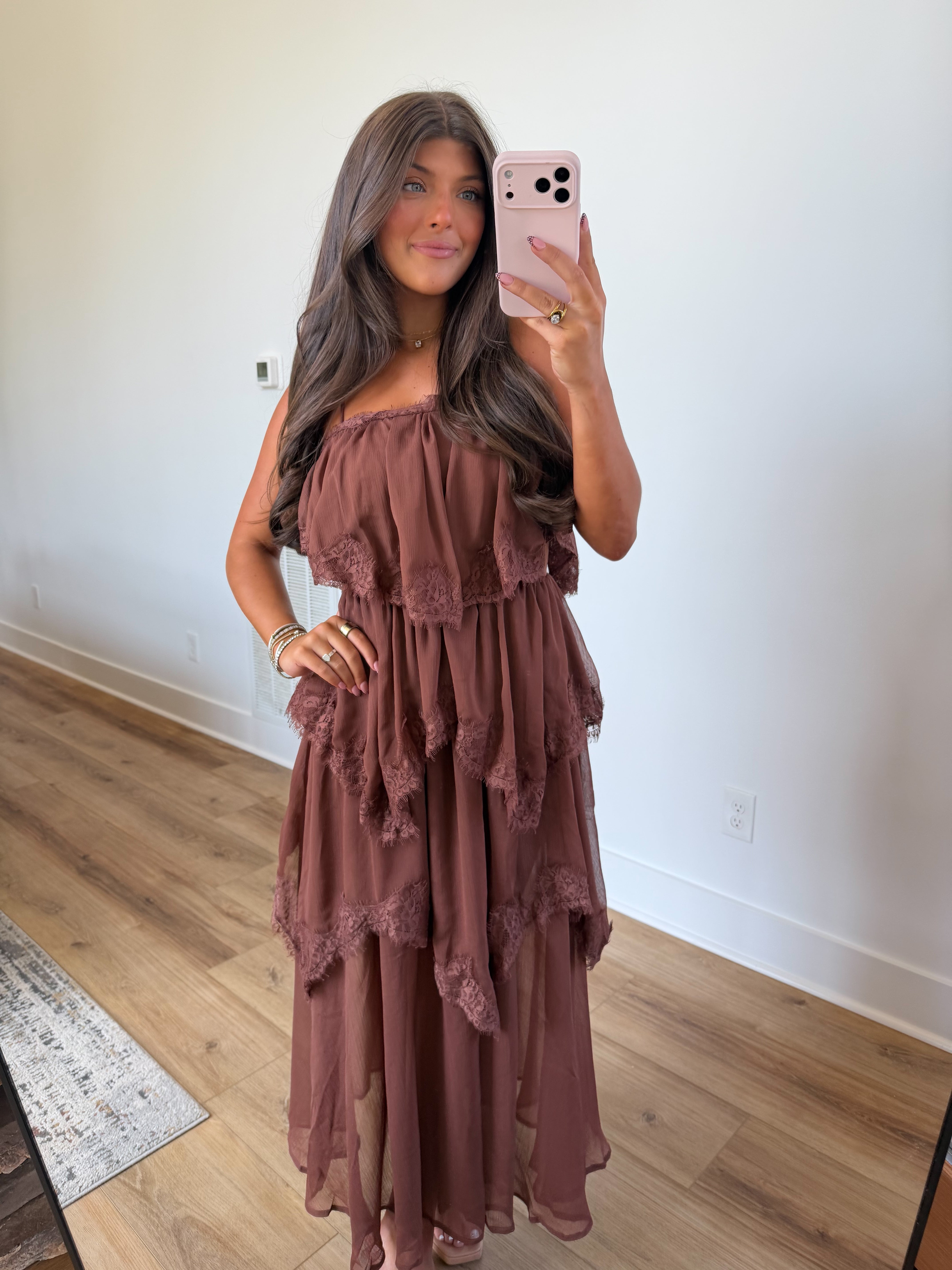 Wren Lace Trim Maxi (Brown)