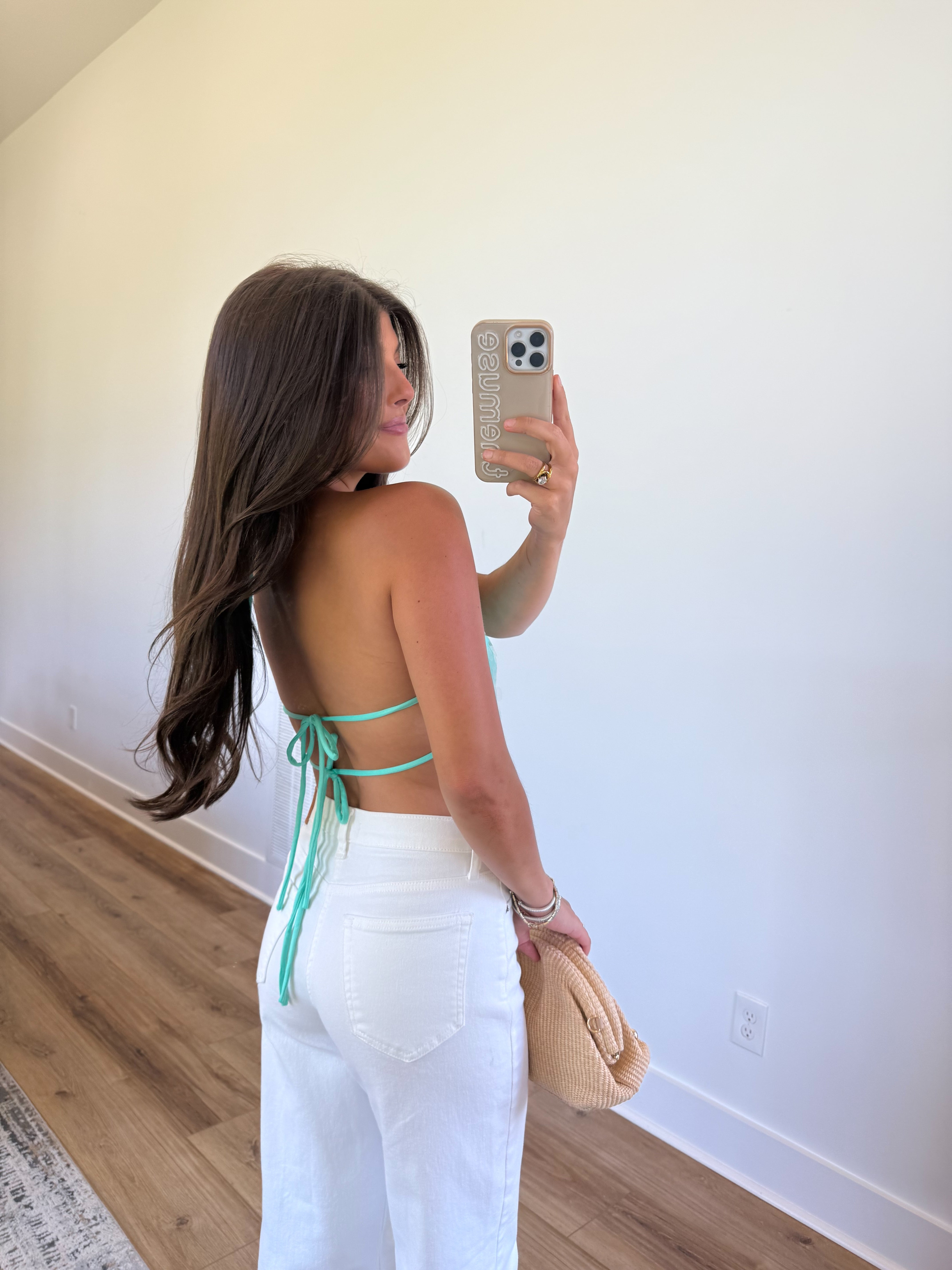 Turquoise Sequin Top