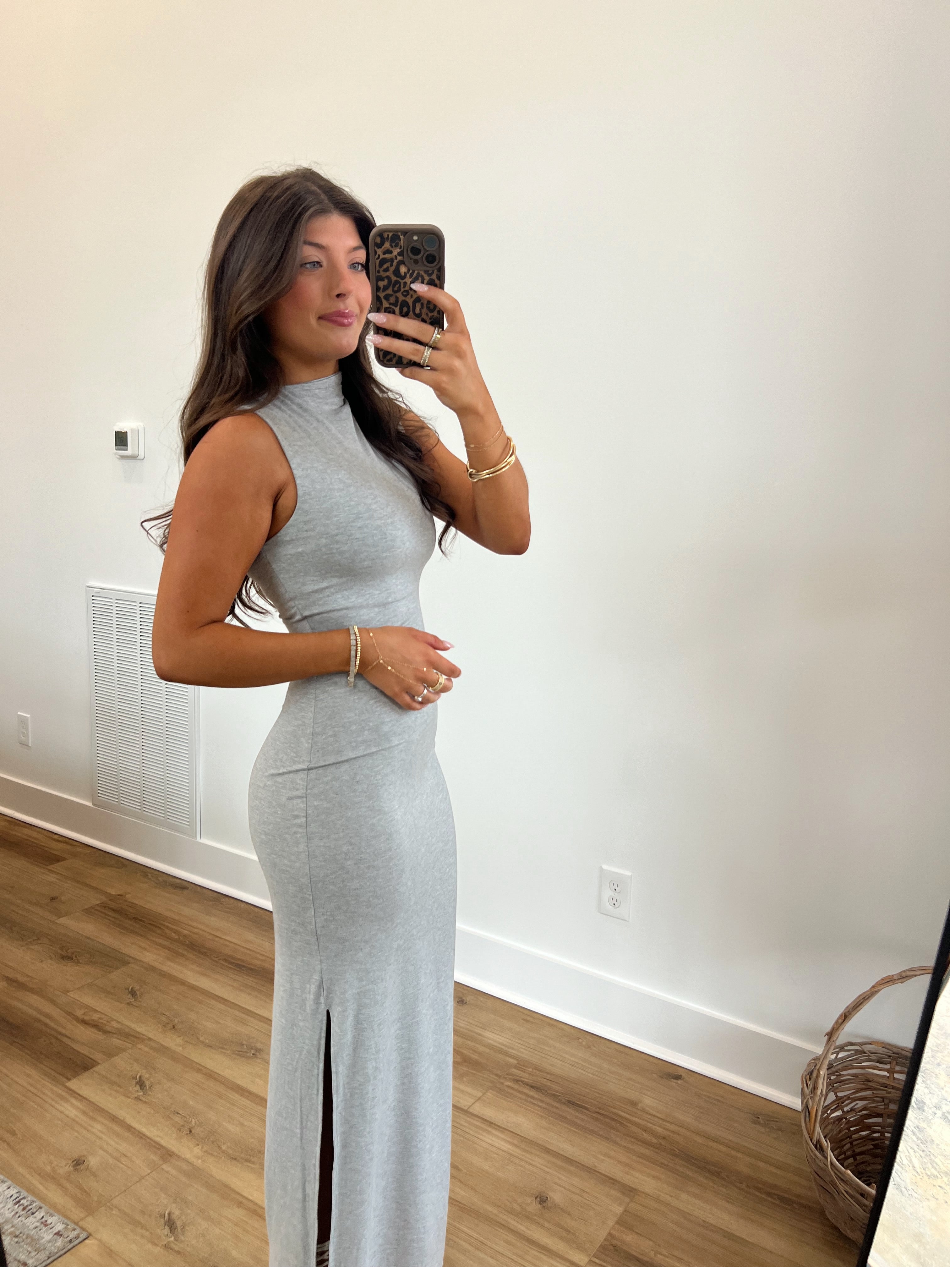 Grey Made For Me Maxi Dress
