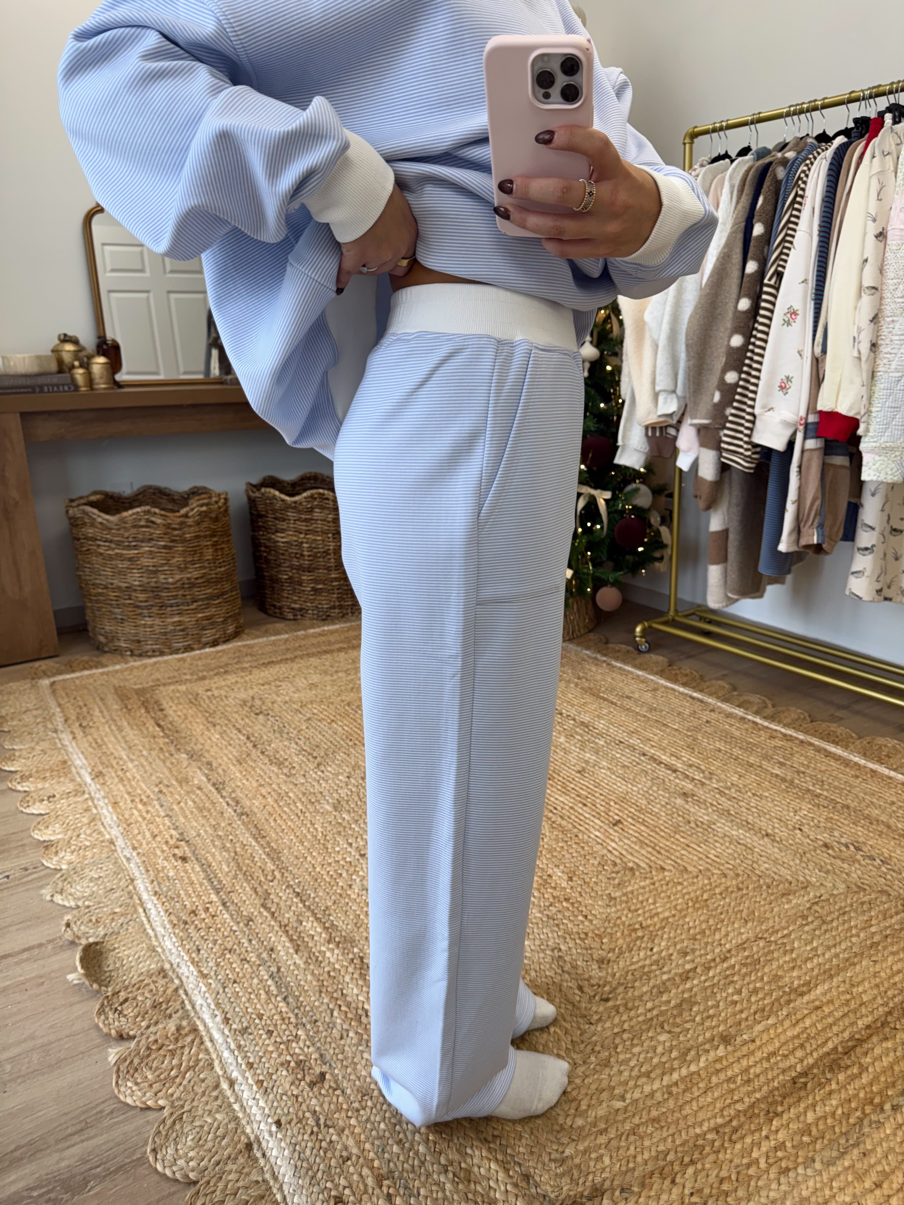 Baby Blues Stripe SweatPANTS