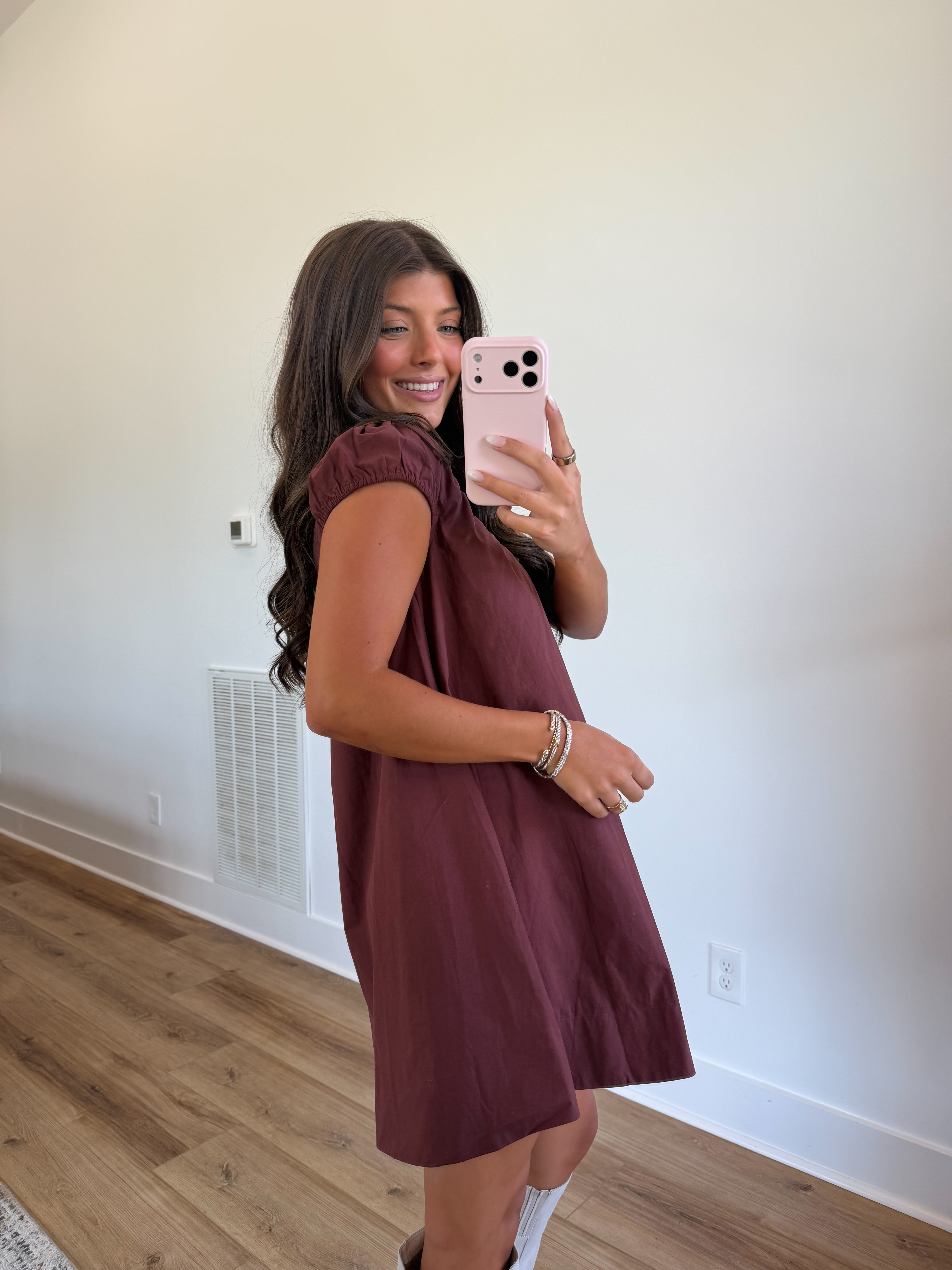 Little Miss Mini Dress (Burgundy)