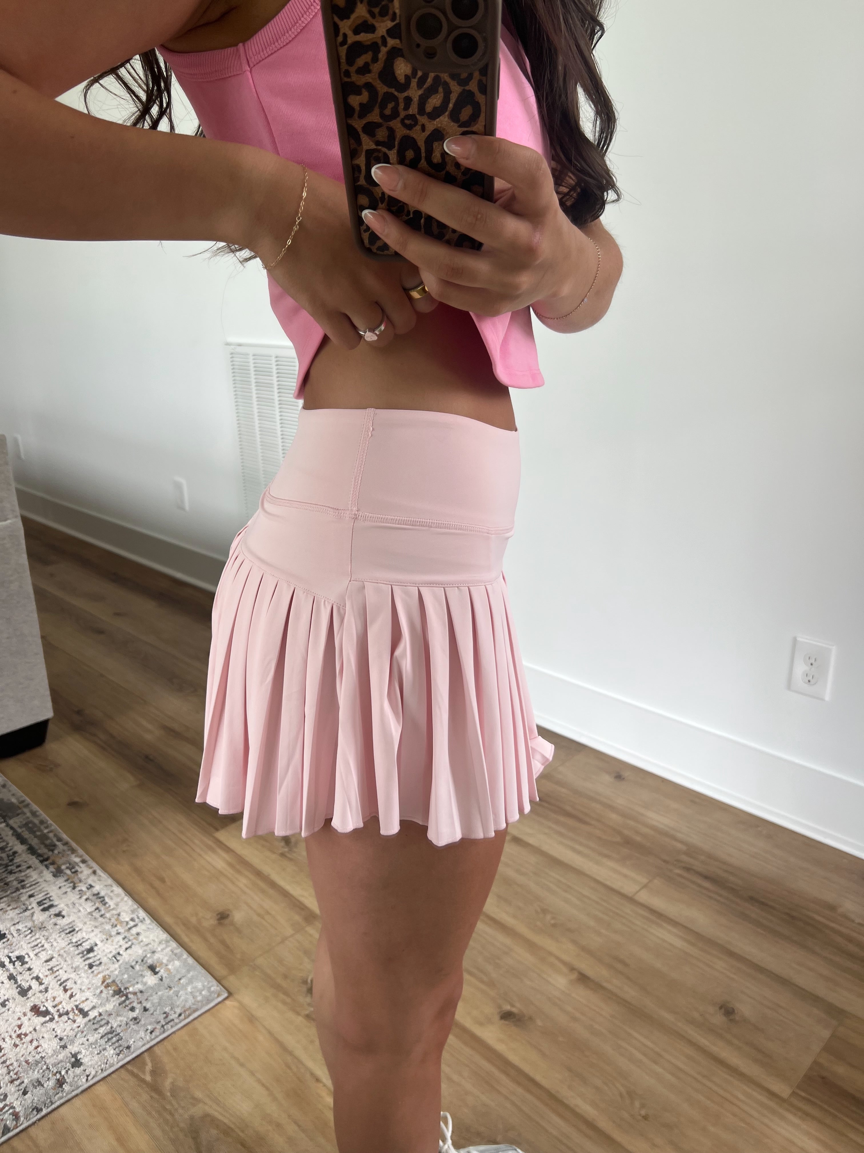 Pink Pleated Tennis Skirt