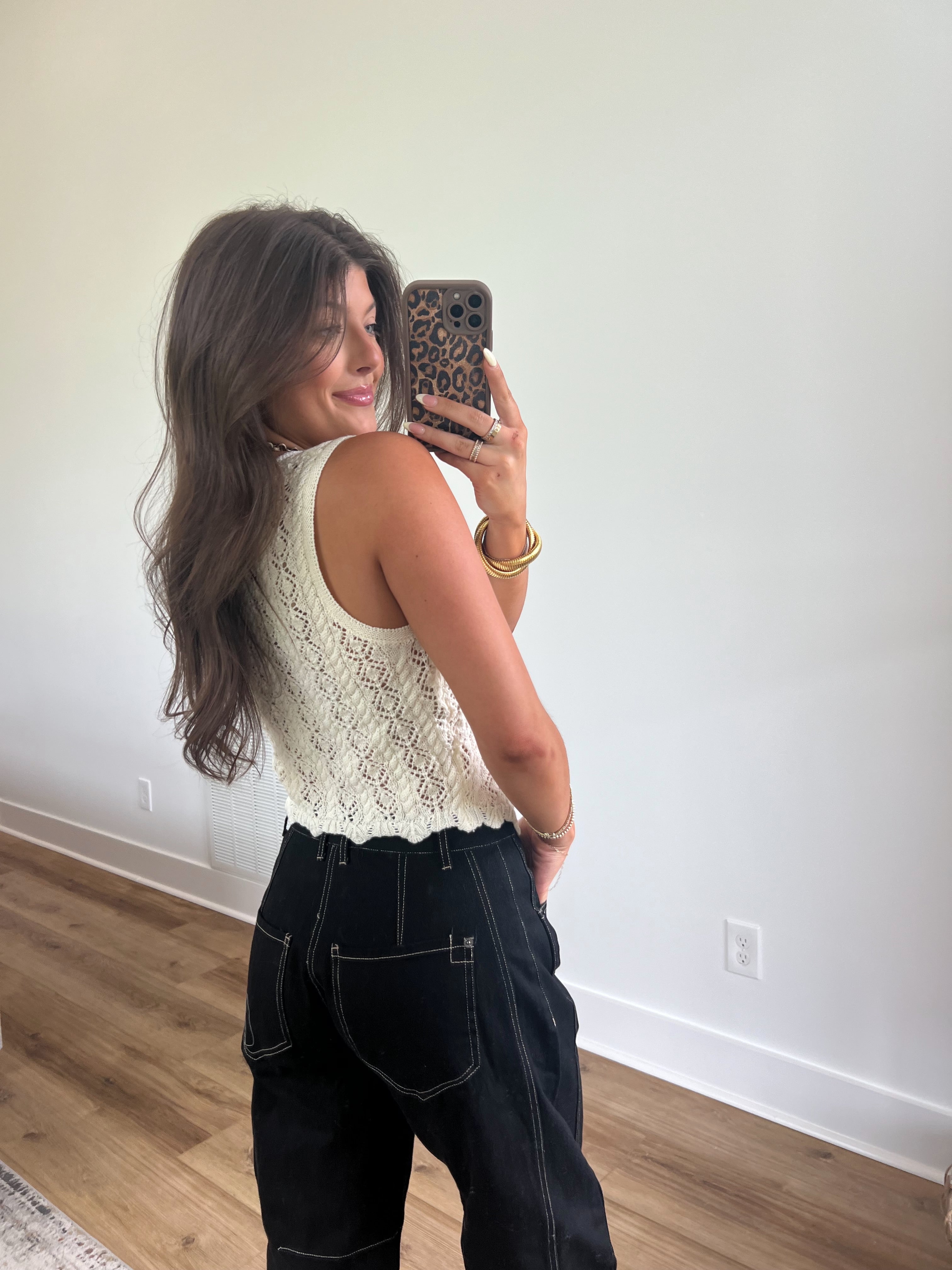 Ella Crochet Tank (Cream)