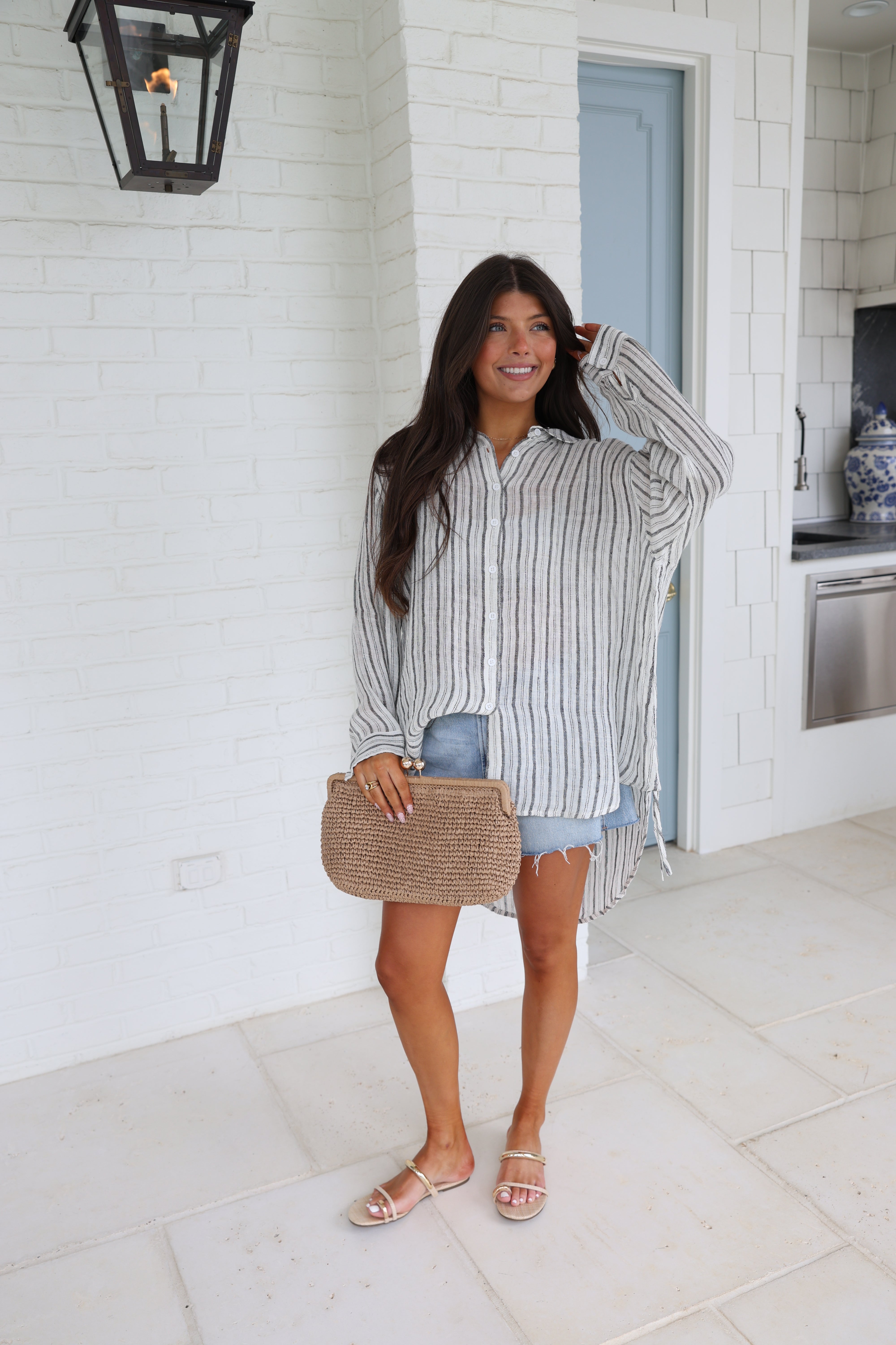 Linen Stripes Blouse