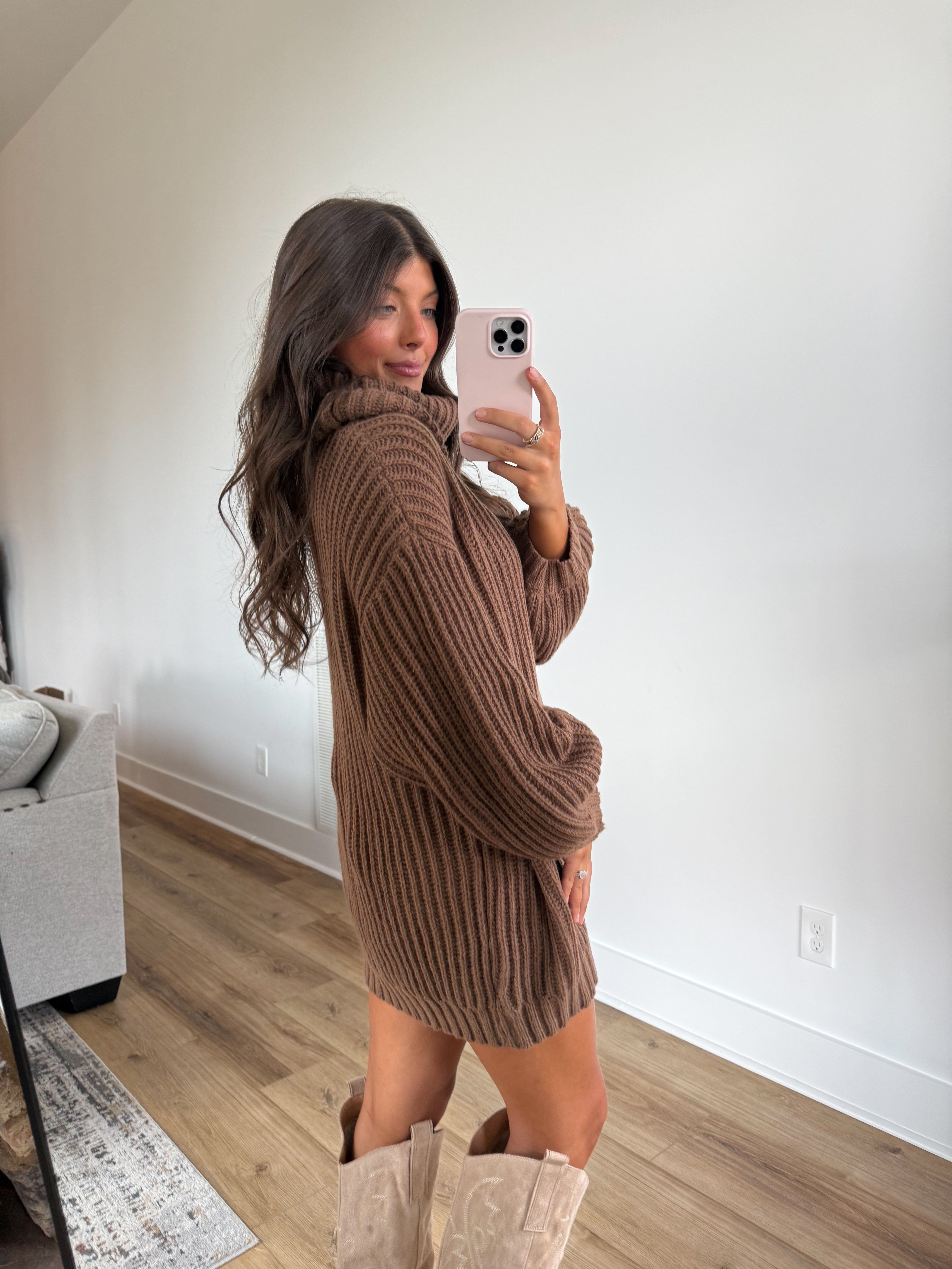 Charlie Knit Dress (Brown)