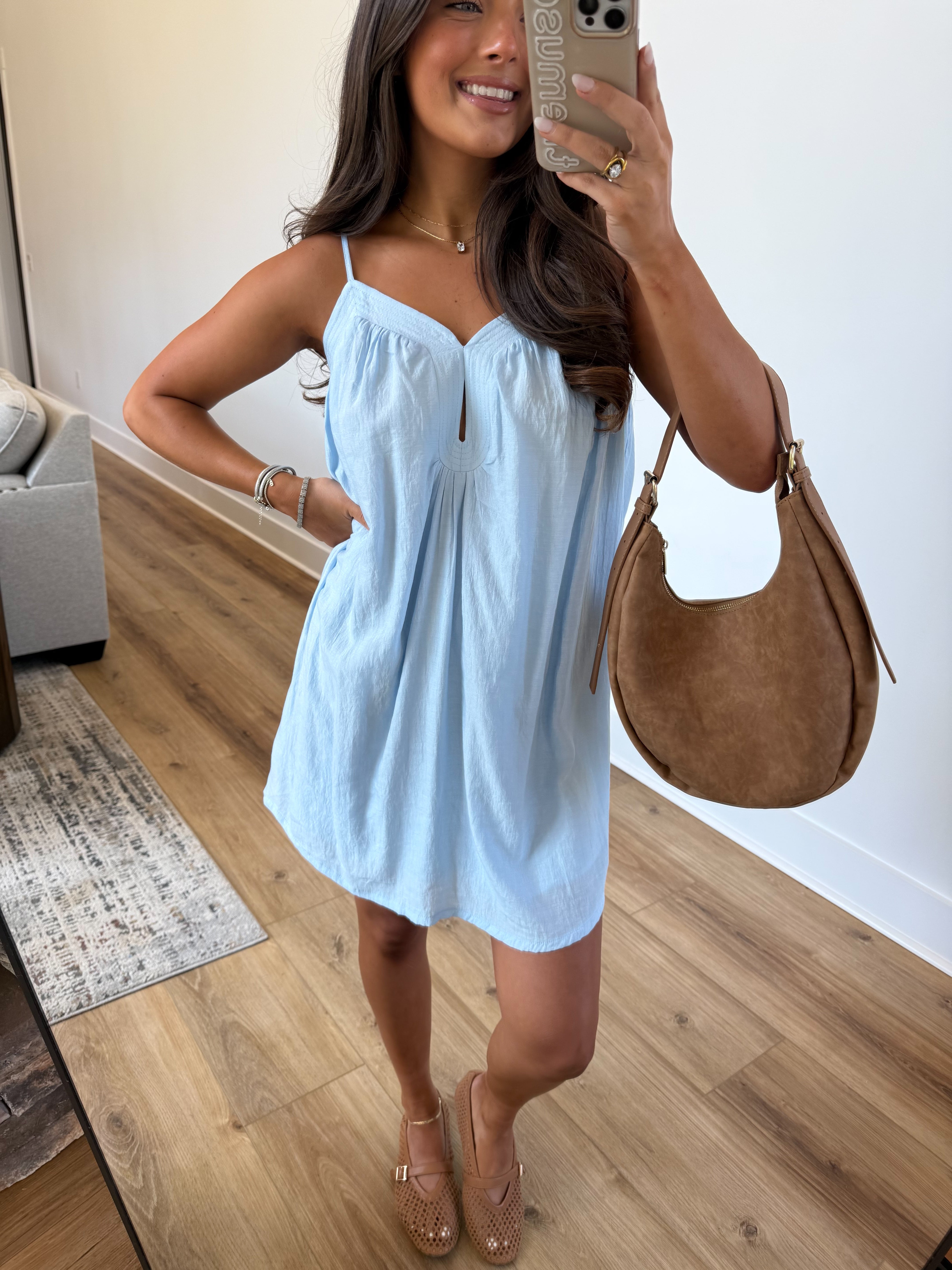 Powder Blue Mini Dress