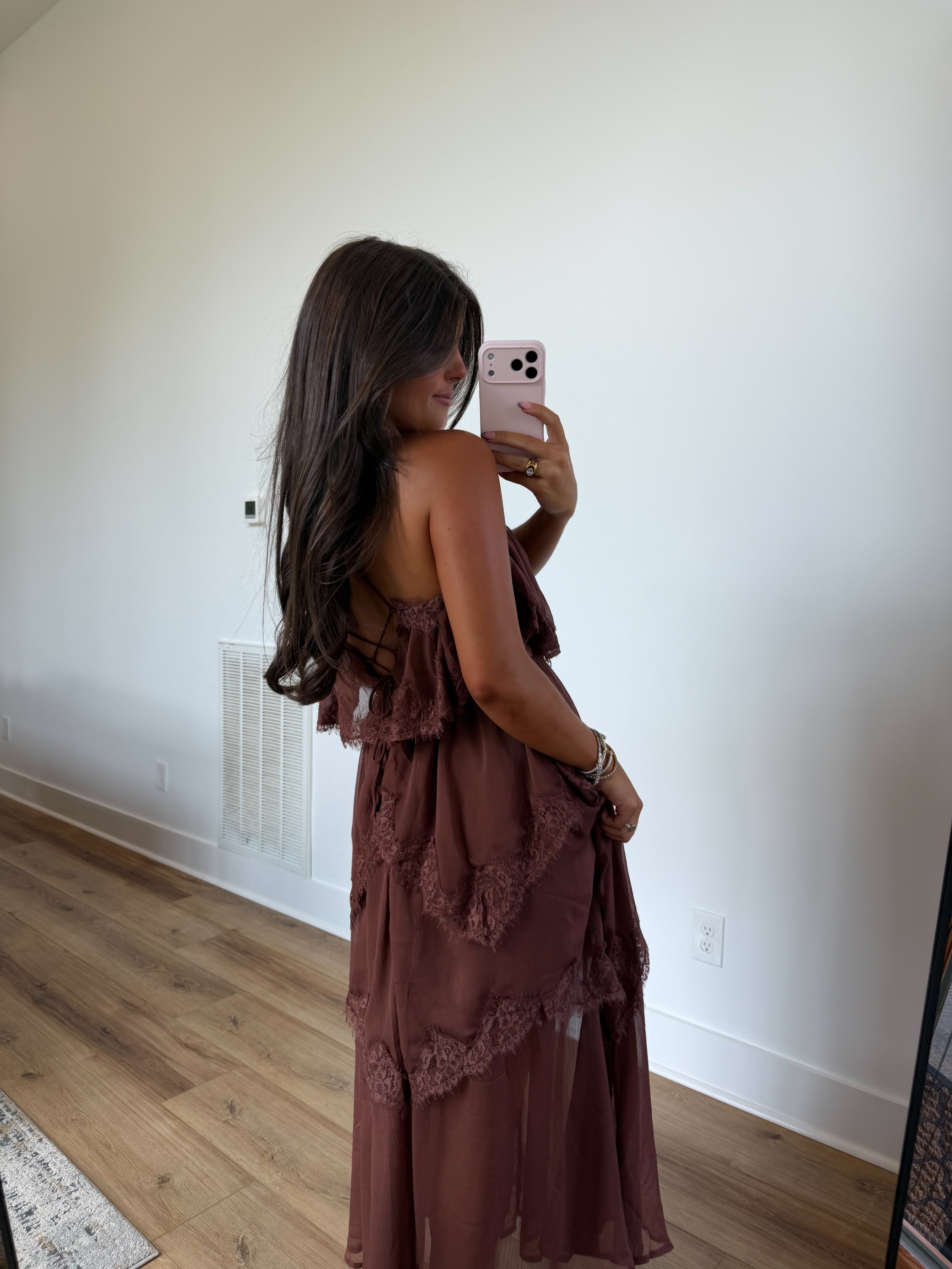 Wren Lace Trim Maxi (Brown)