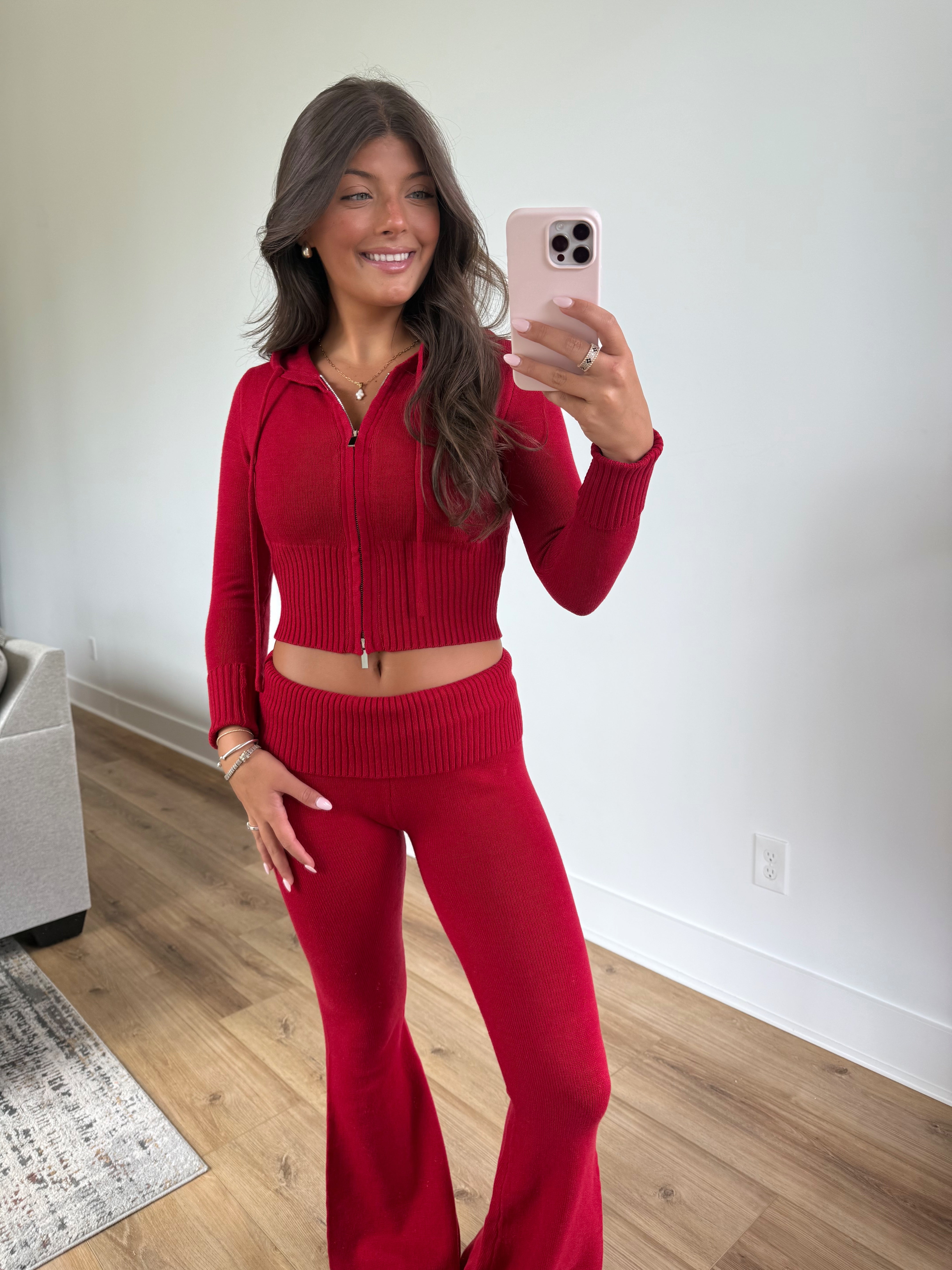 Cherry Knit Foldover Set