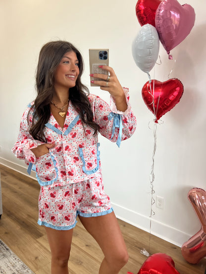 Strawberry Silk Pj Set