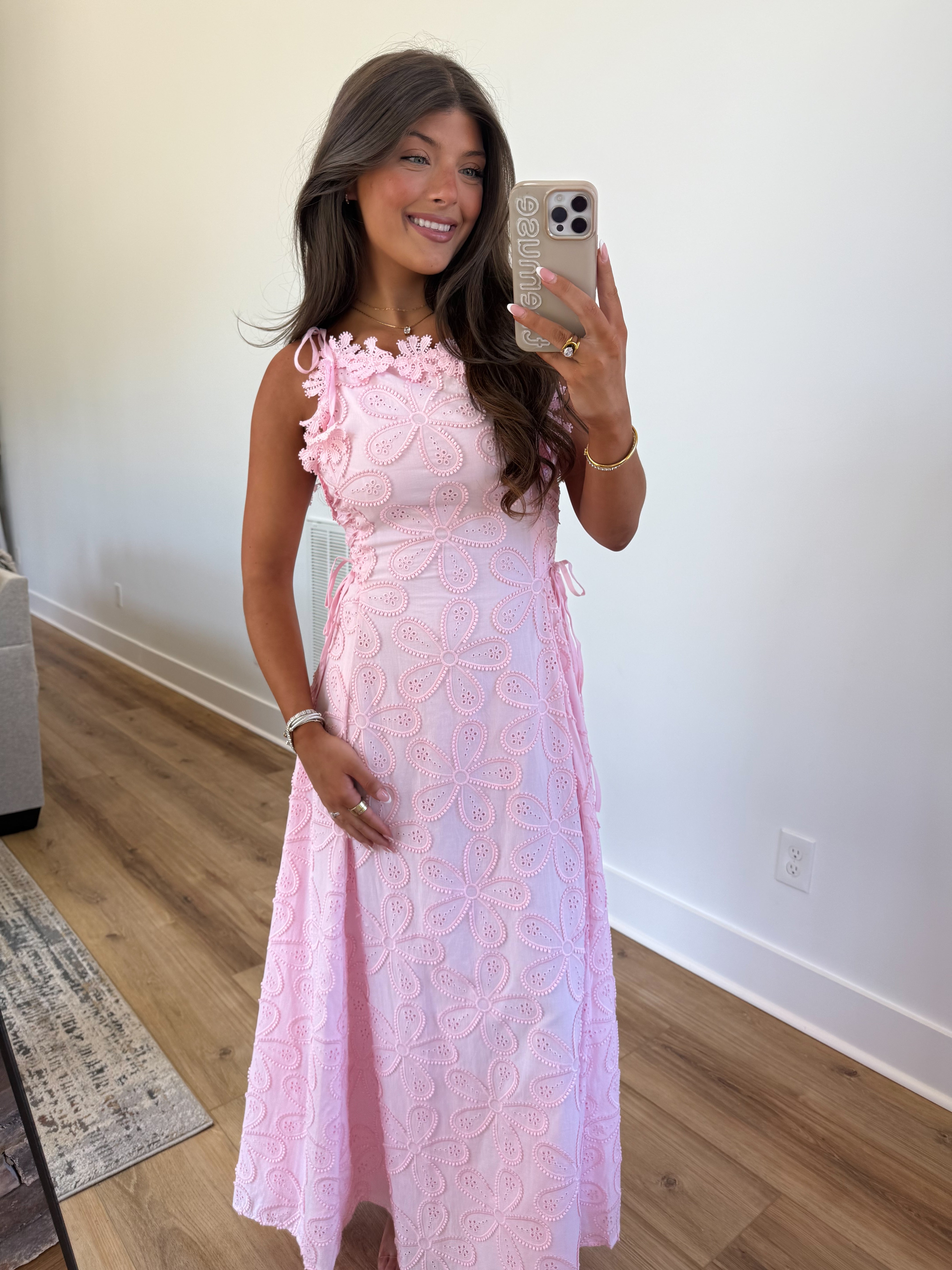 Blush Lace Midi