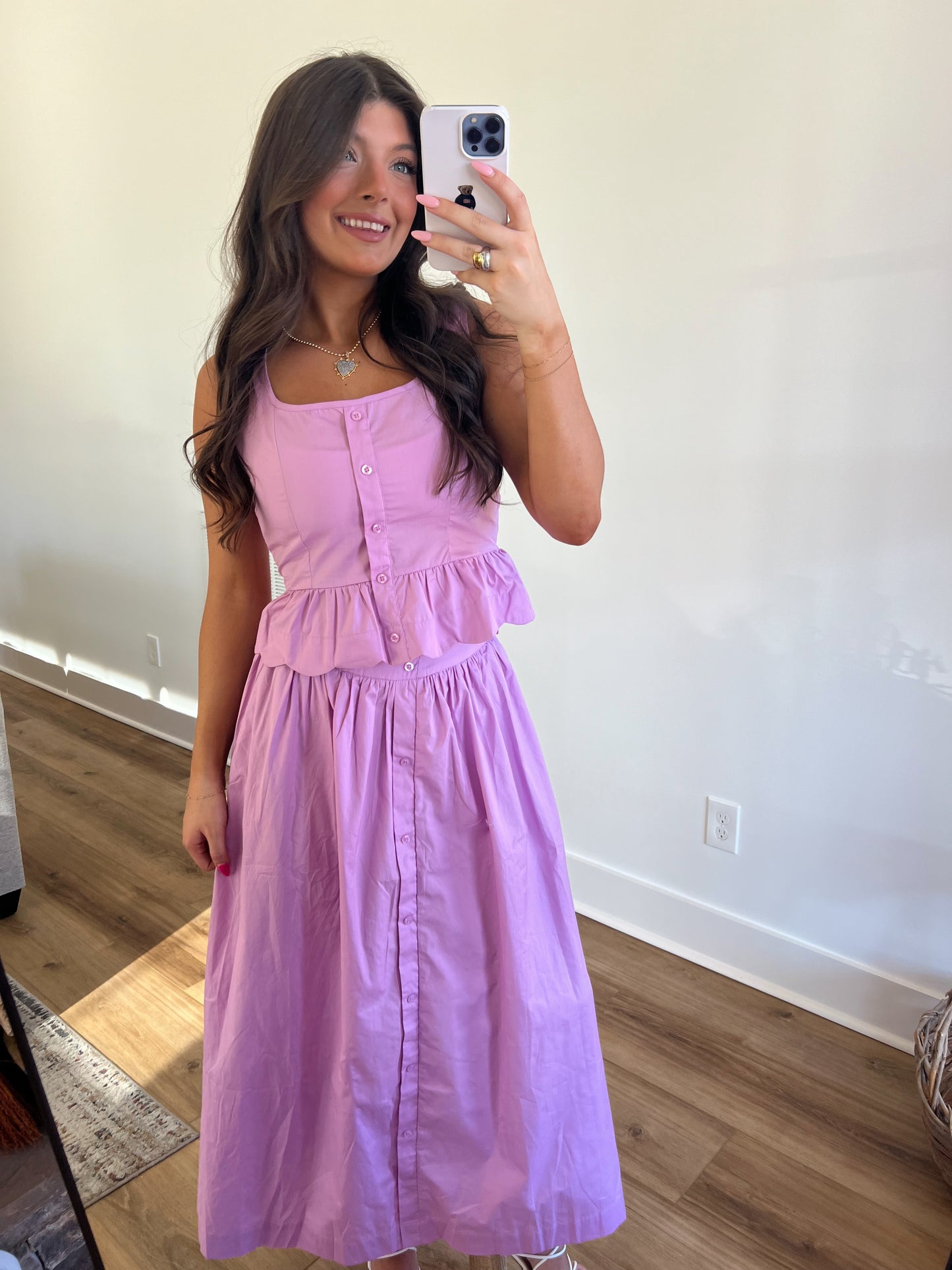 Lilac Belle Maxi Skirt Set