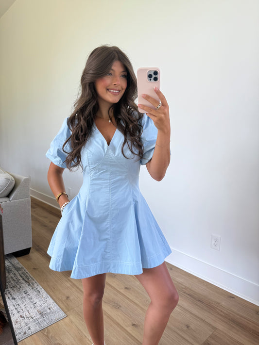 Laci Mini Dress (Sky Blue)