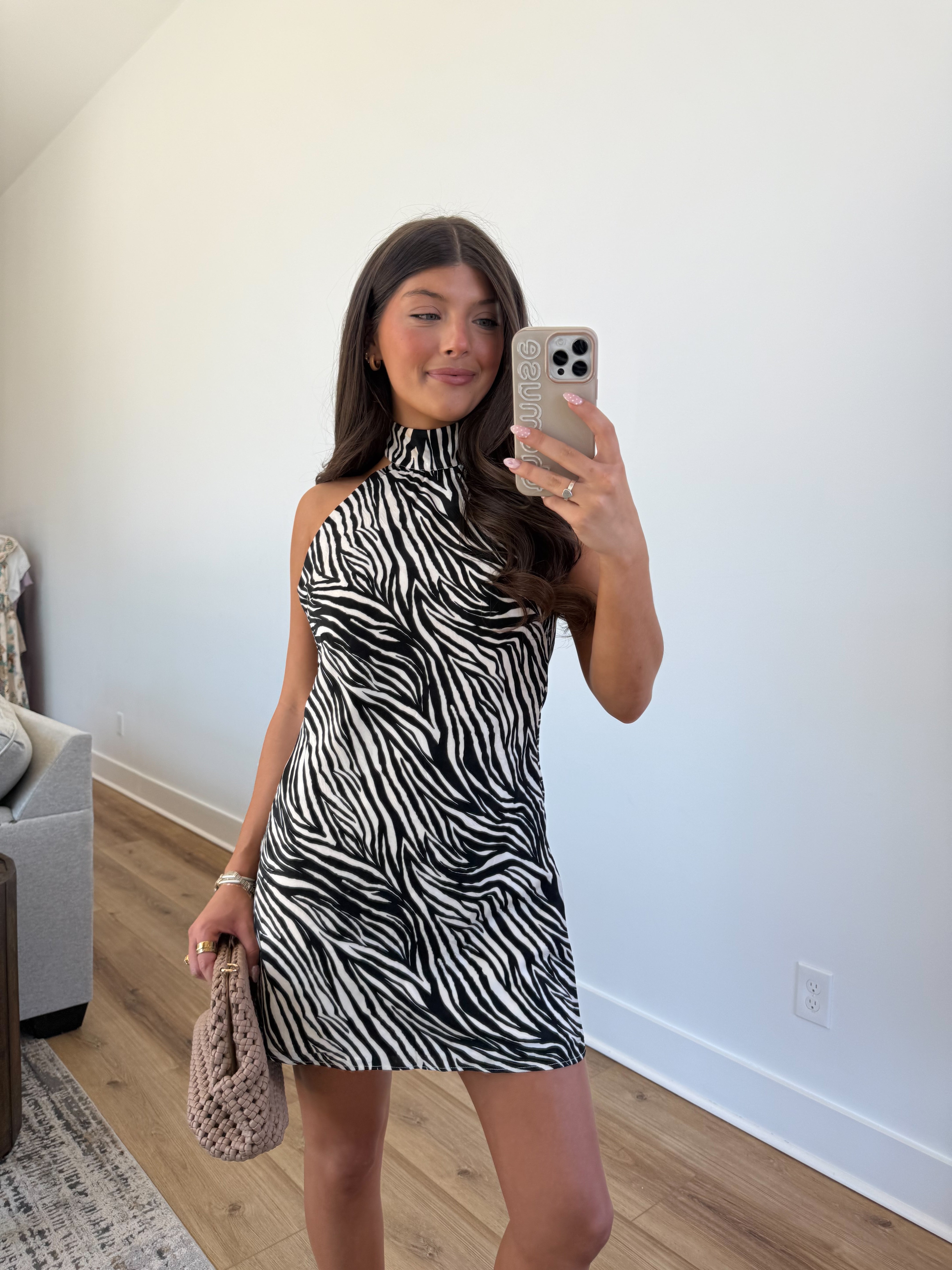 Zebra Halter Dress