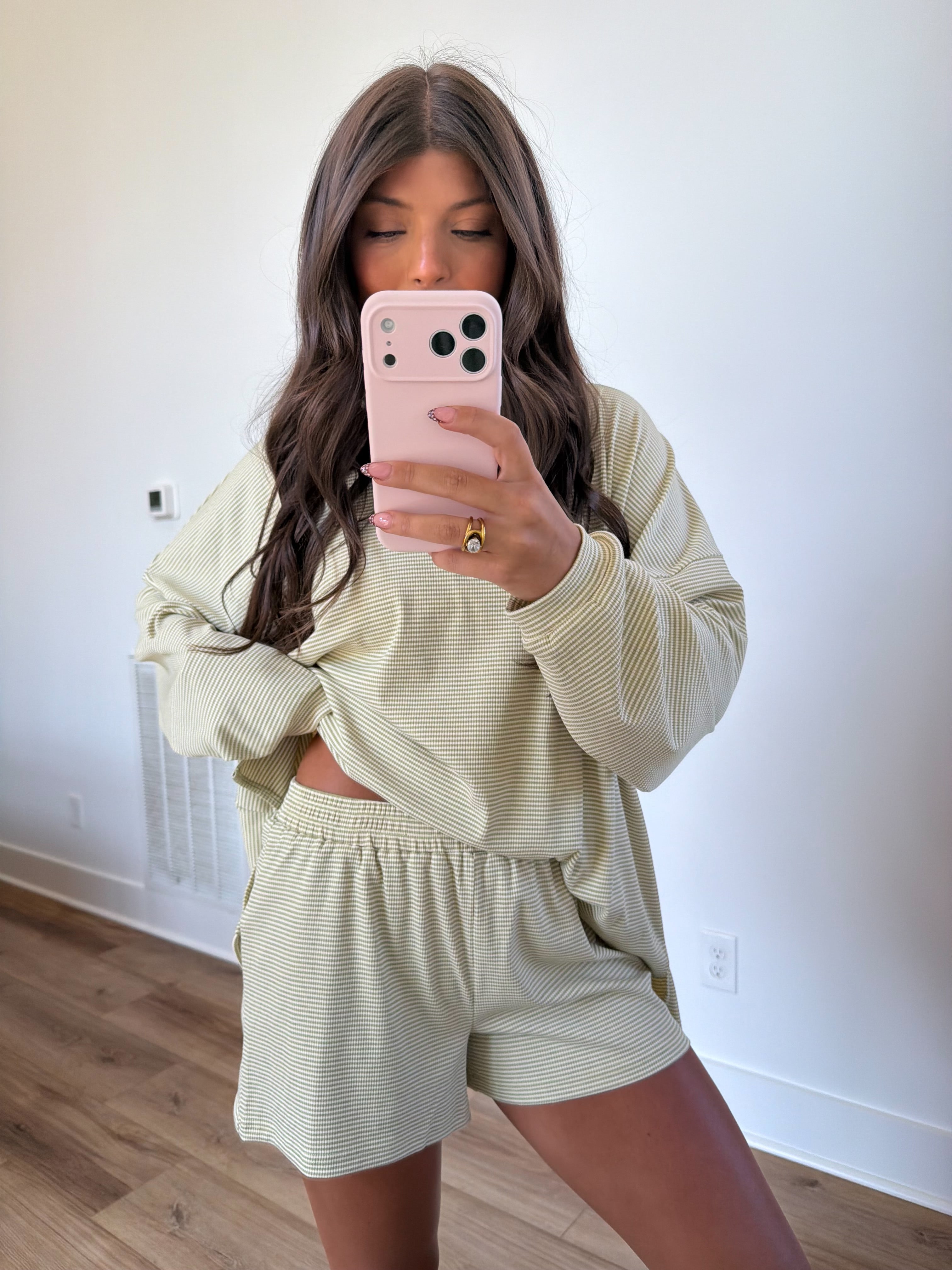 The Frankie Stripe SHORTS (Matcha)