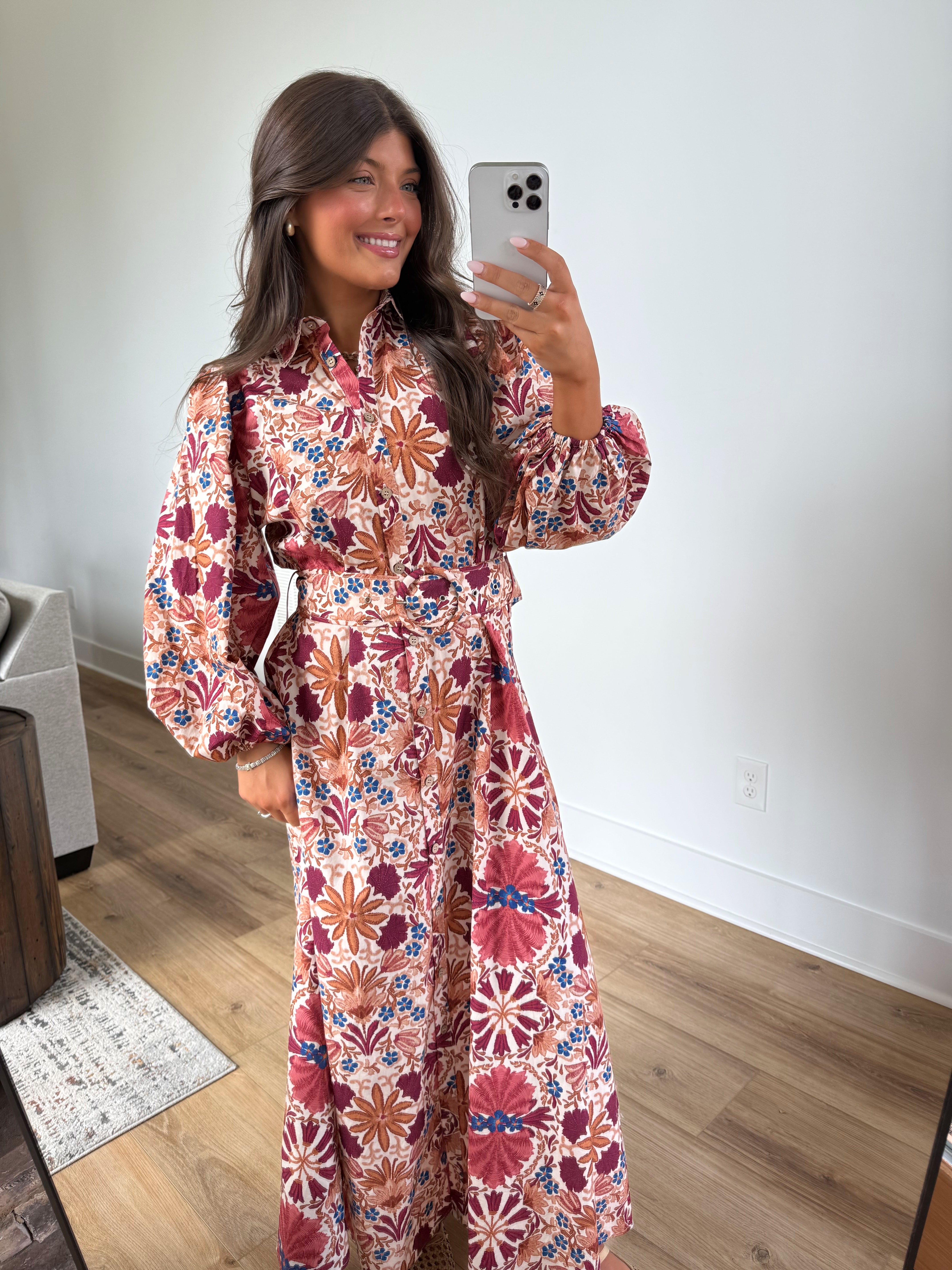 Floral Maxi Dress: Autumn Garden