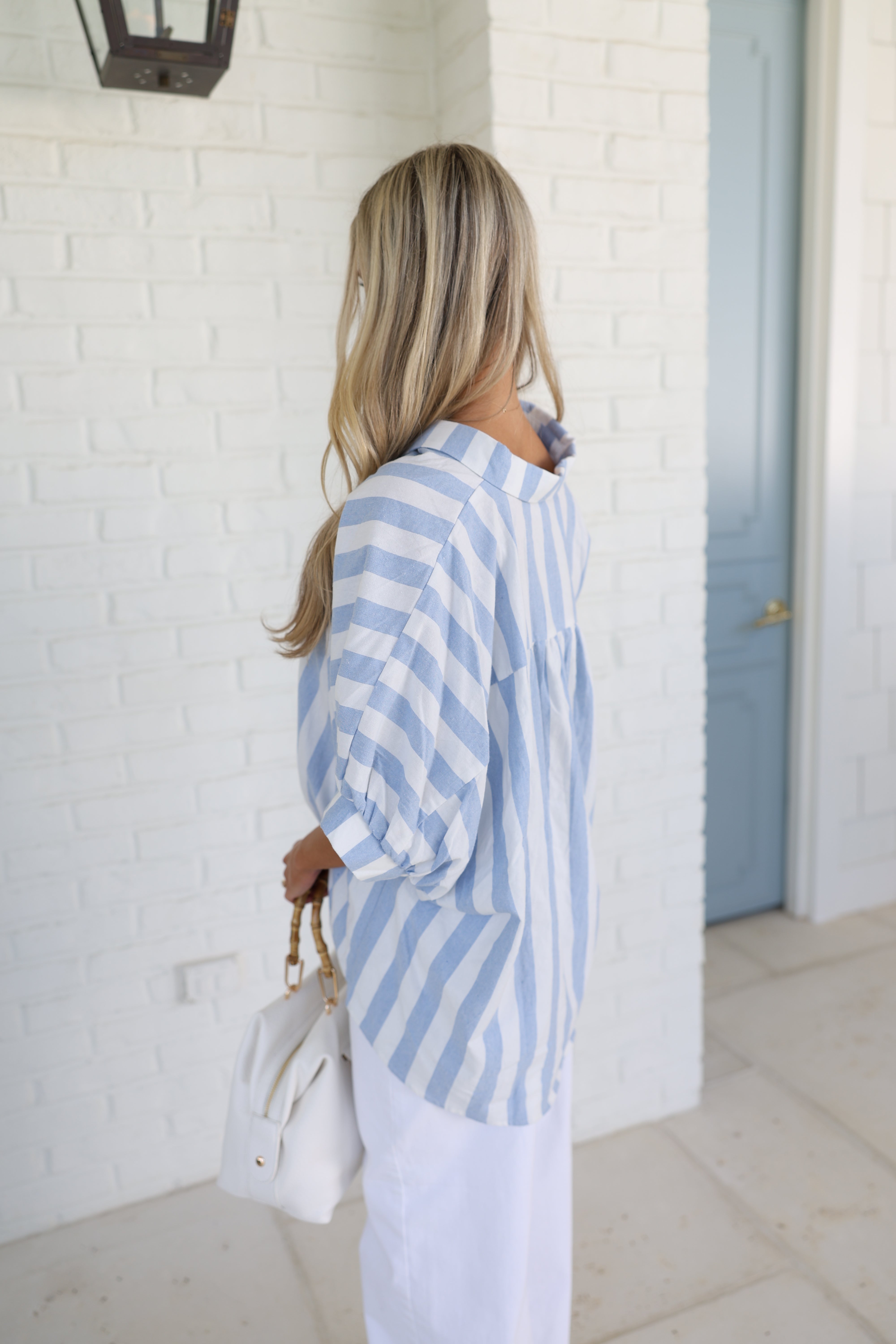 The Effortless Stripe Shirt (Blue)