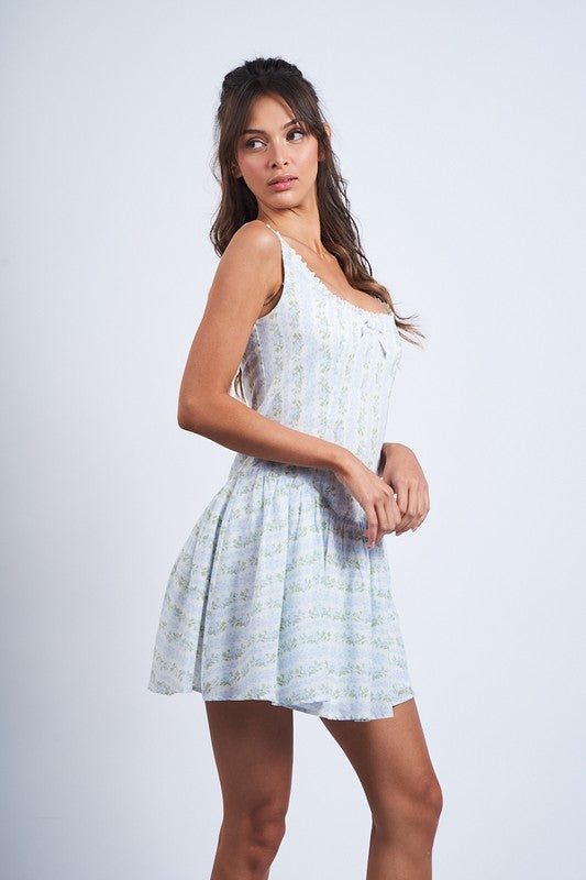 Petal Princess Mini Dress (Blue)