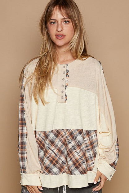 Fall Plaid Blouse