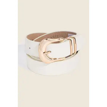 Ivory W/ Gold Buckle Belt