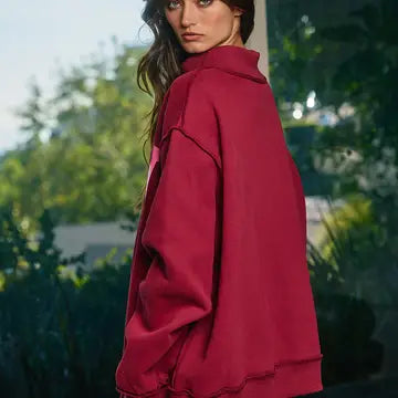 Dilly Dally Mockneck (Burgundy)