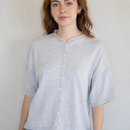 Heather Grey Light Weight Cardigan