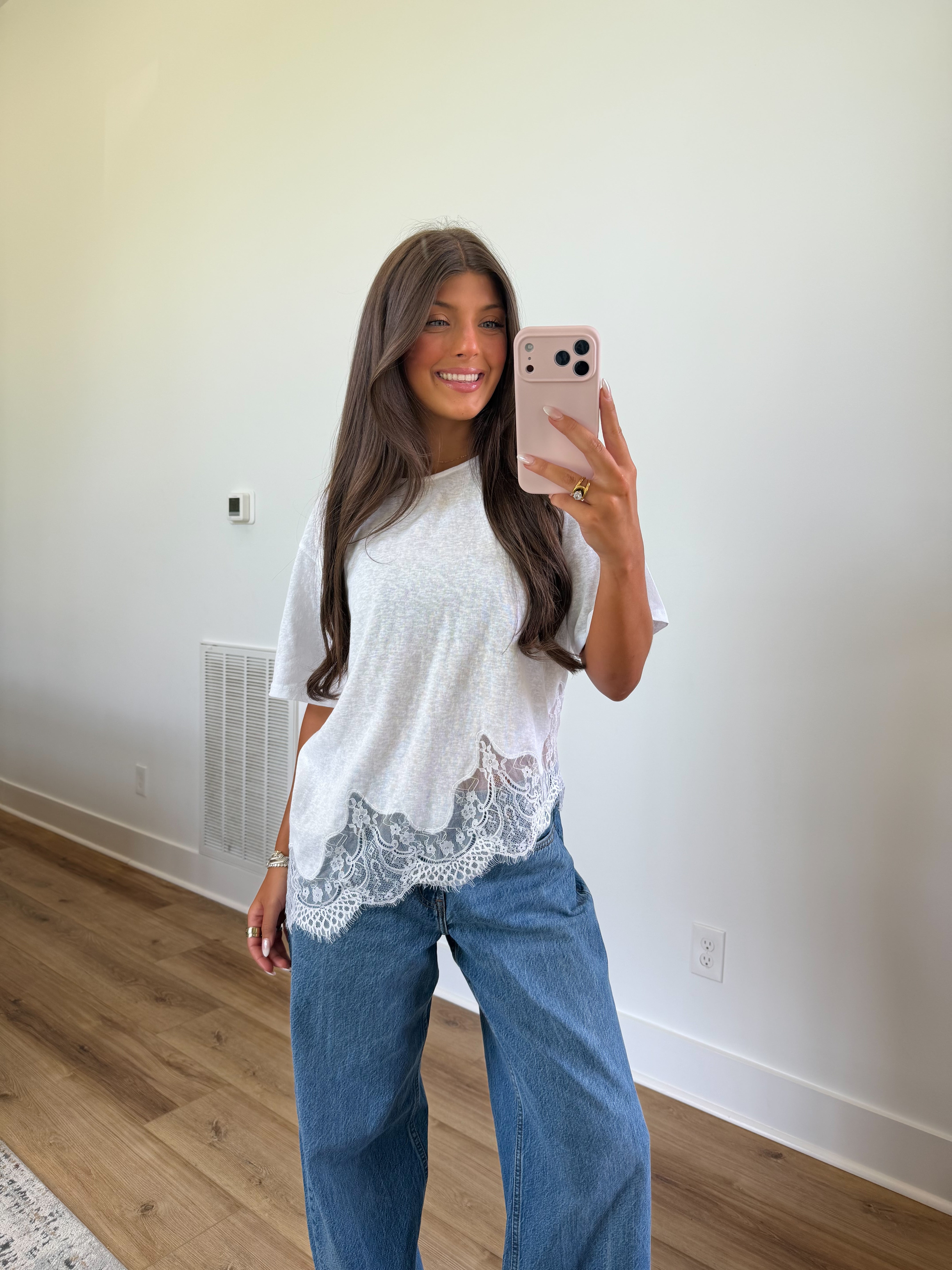 Margot Lace Tee (White)