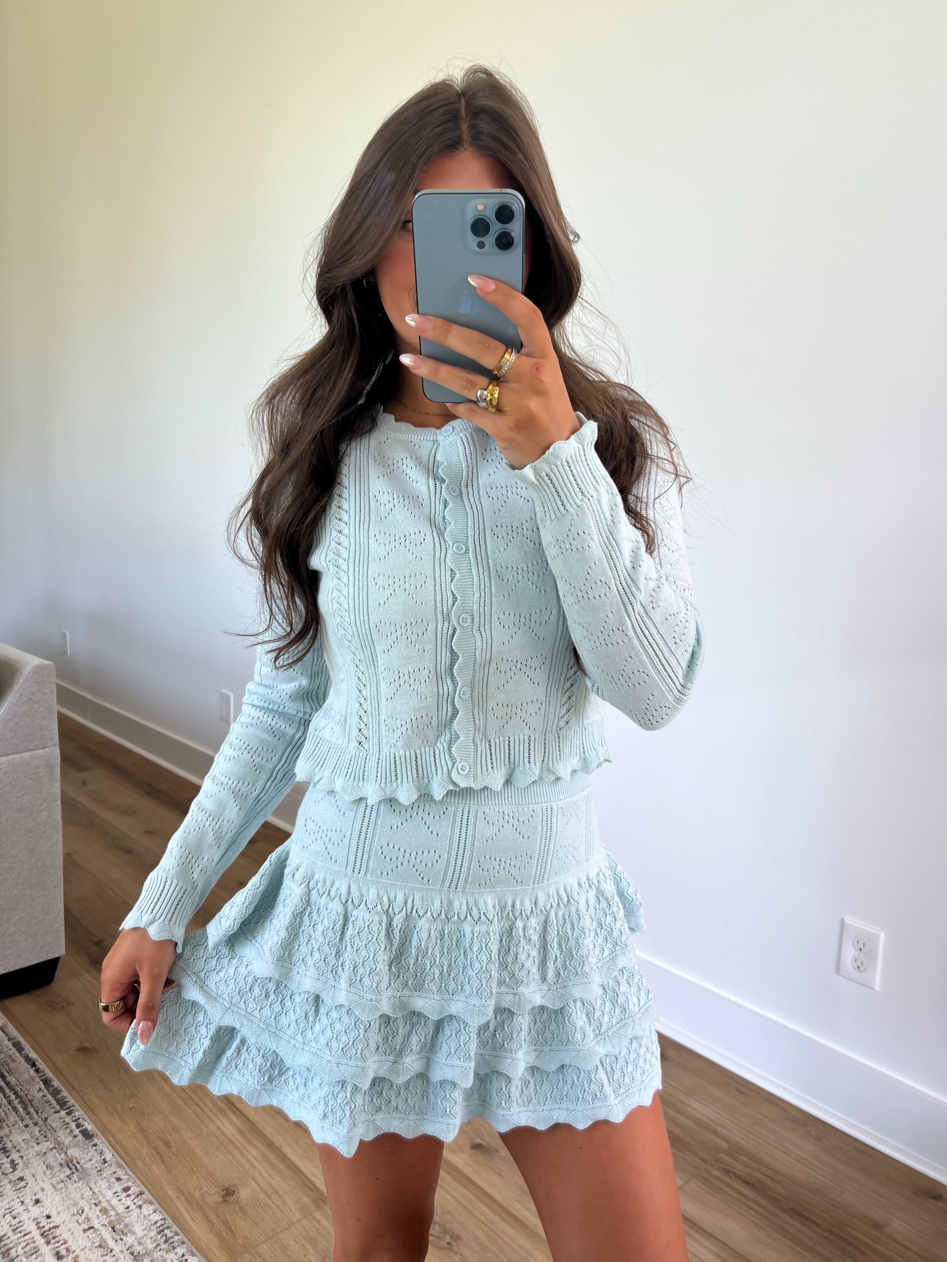 Blue Bloom and Bow Set