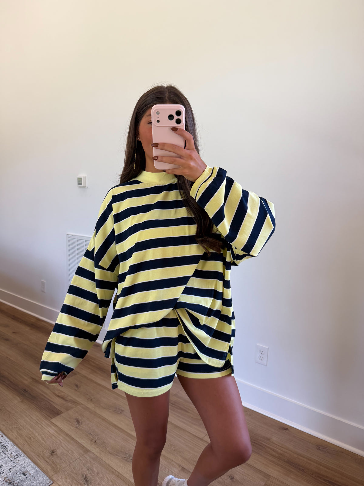 Charlie Stripe Set (Navy/Yellow)