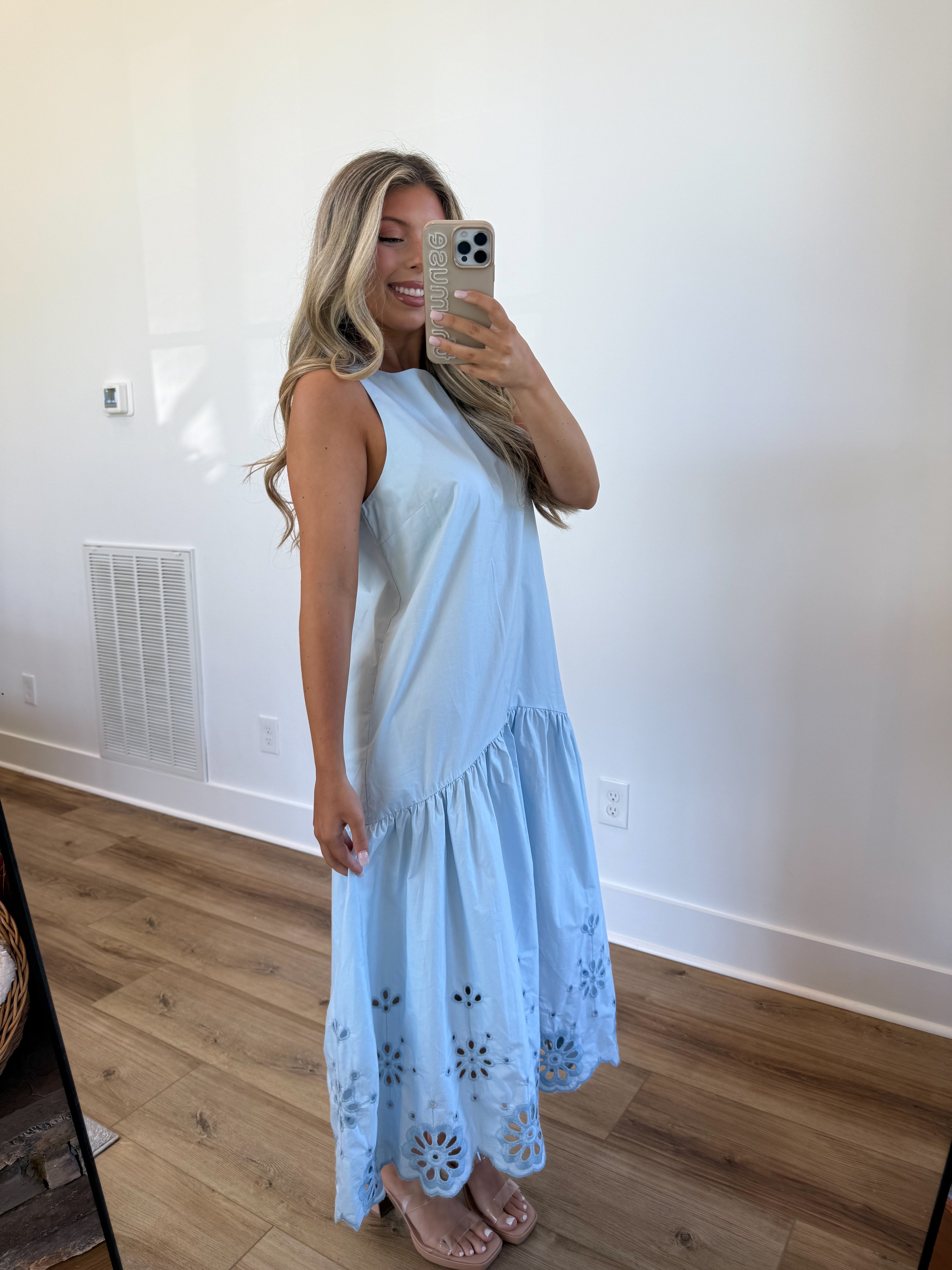 Jade Blue Midi Dress