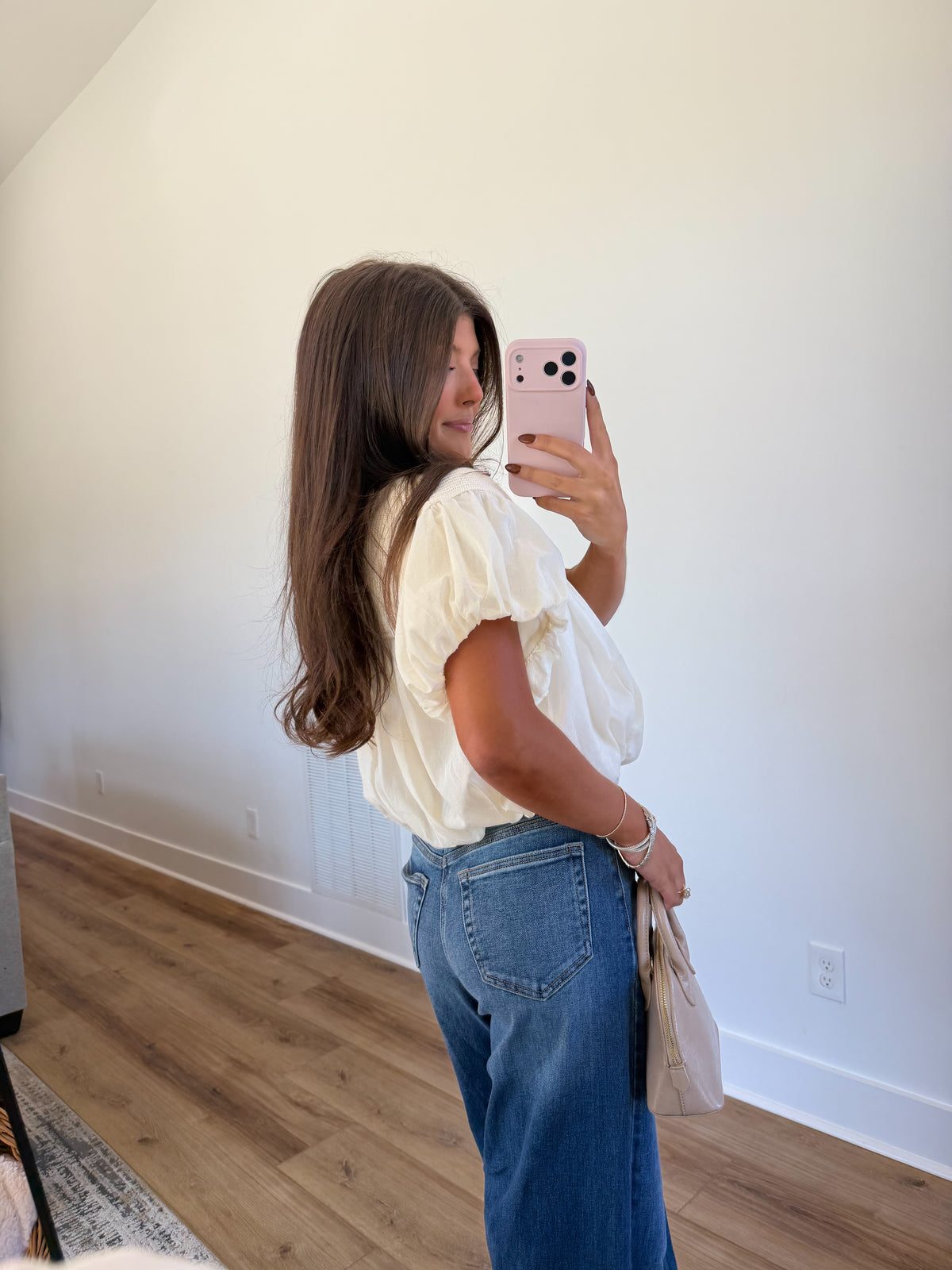 Poppy Cream Top