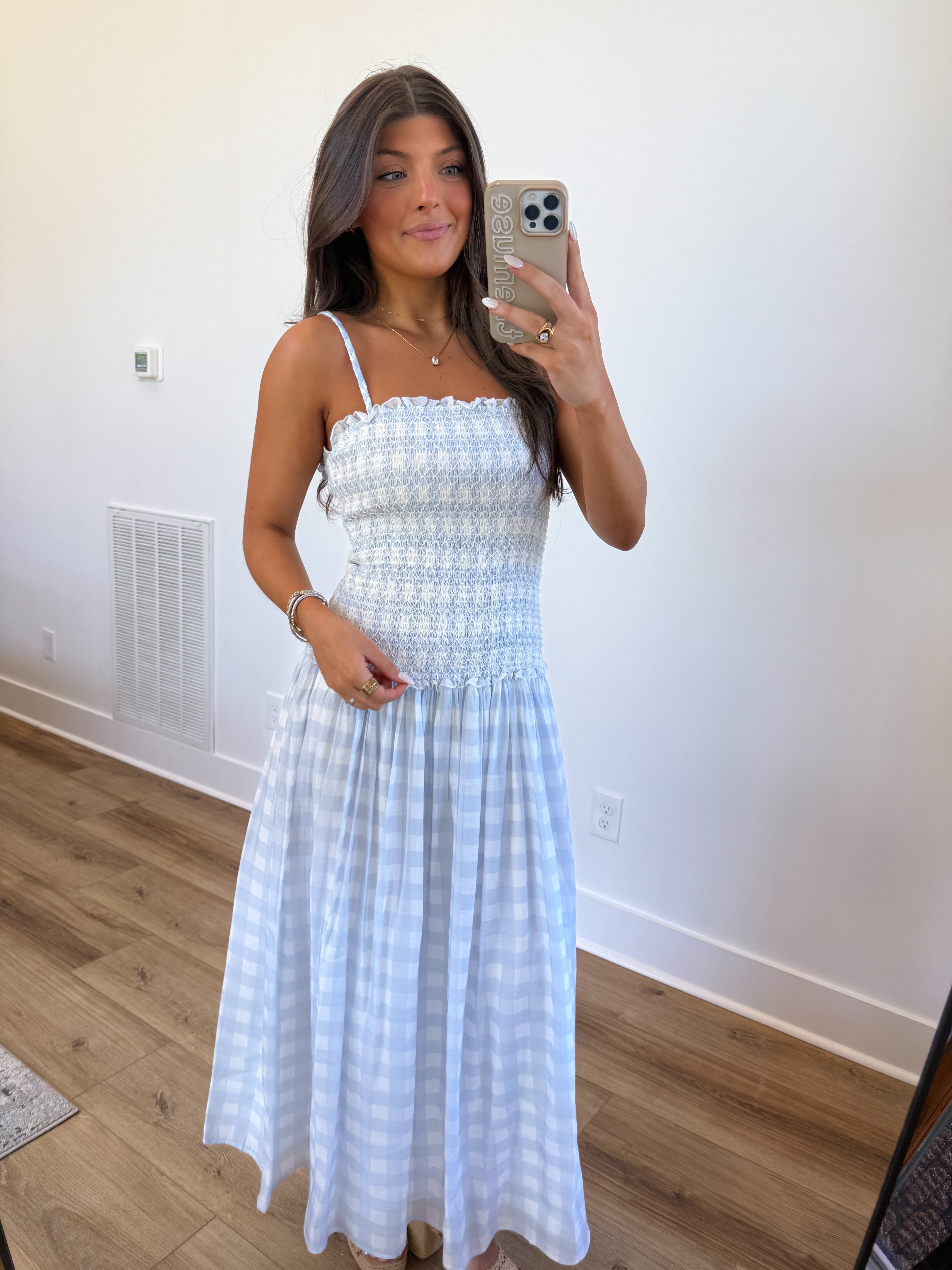 Nantucket Gingham Maxi (Blue)