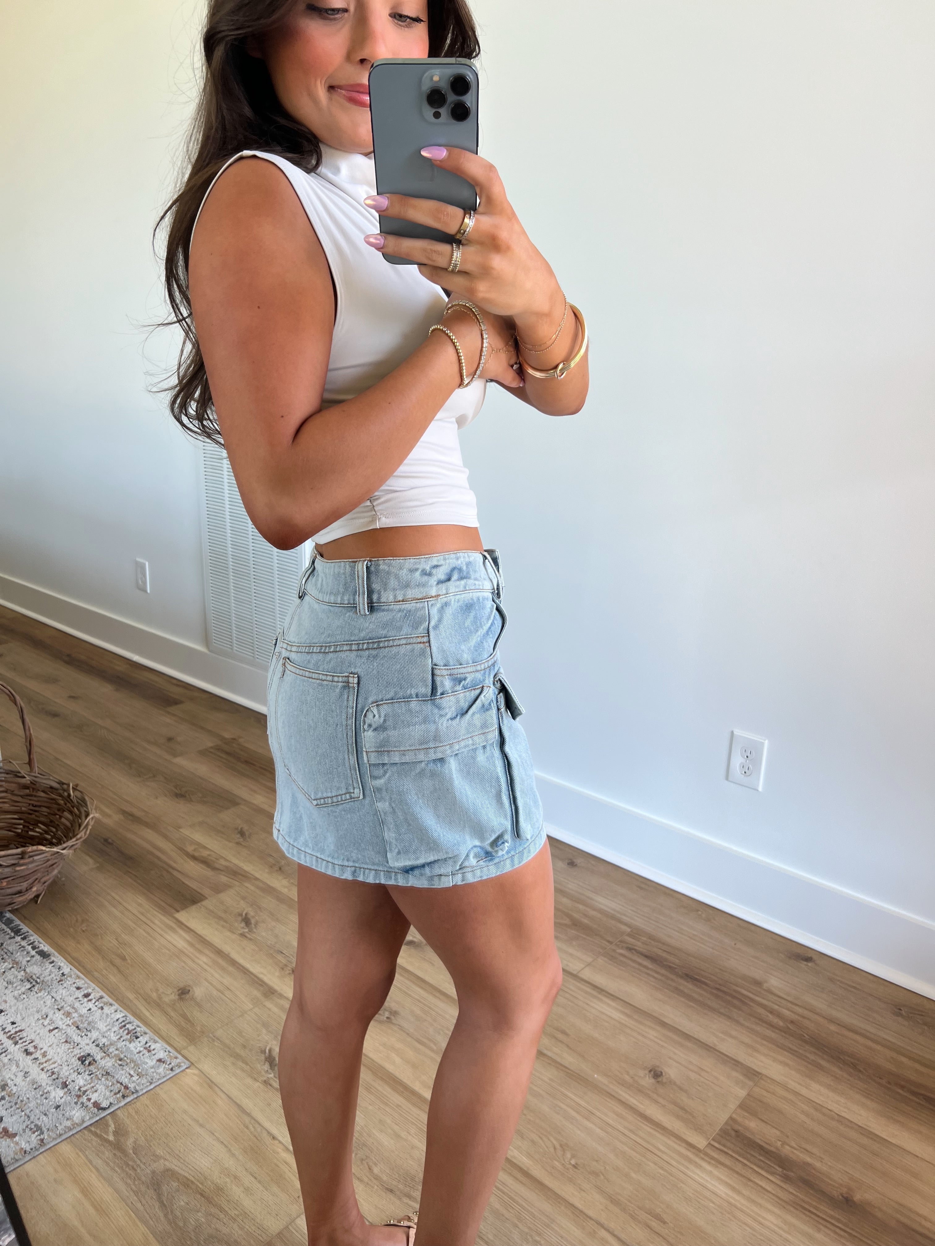 Girls Night Denim Skirt