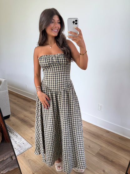 Annie Gingham Midi