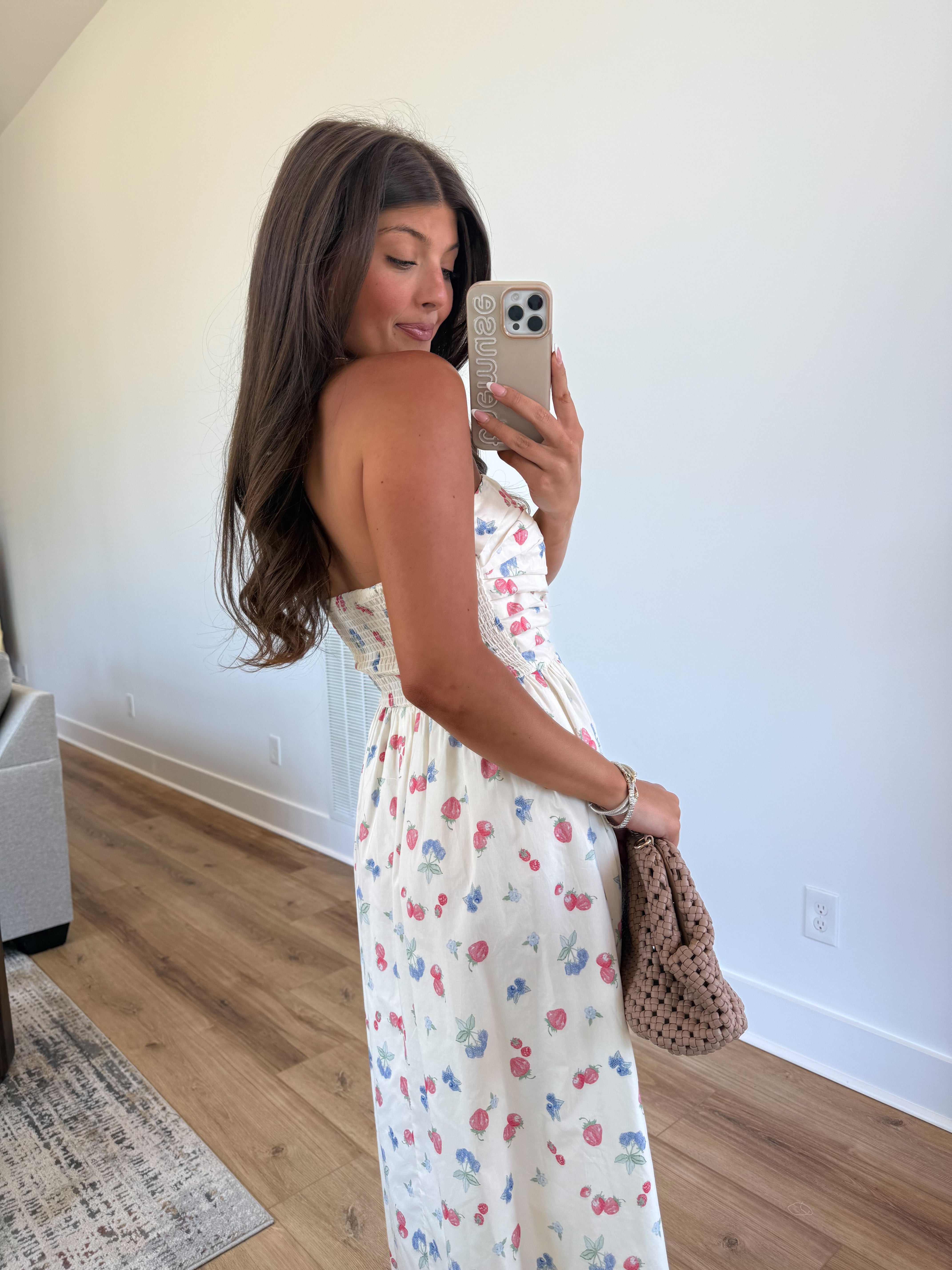 The Nantucket Strapless Dress (Berry)
