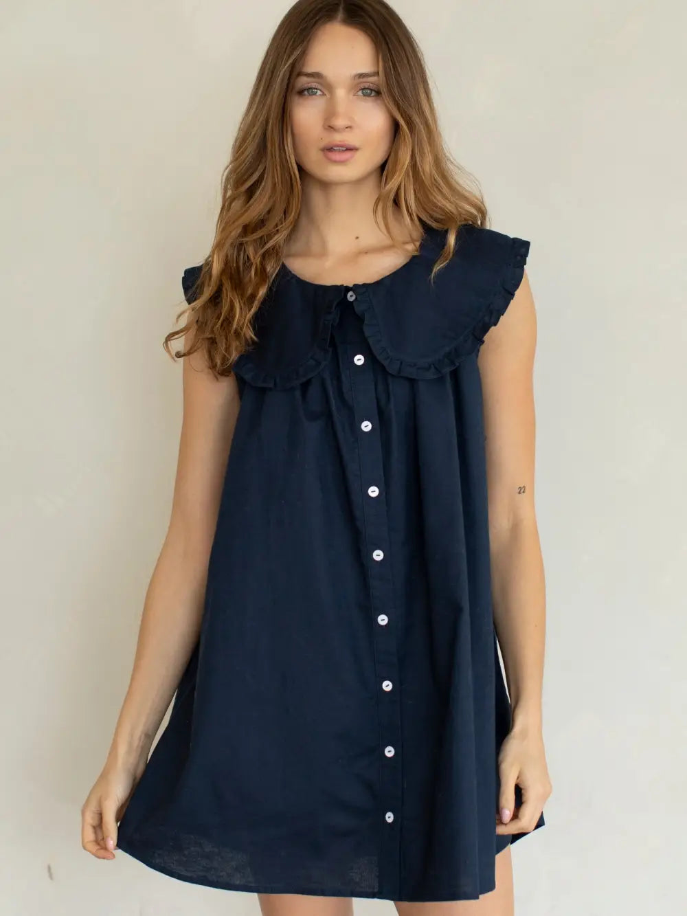 Nazy Peter Pan Collar Mini Dress