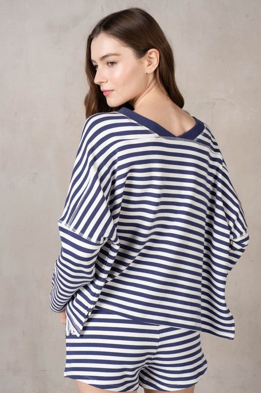 Travel Day Stripe Set (Navy)