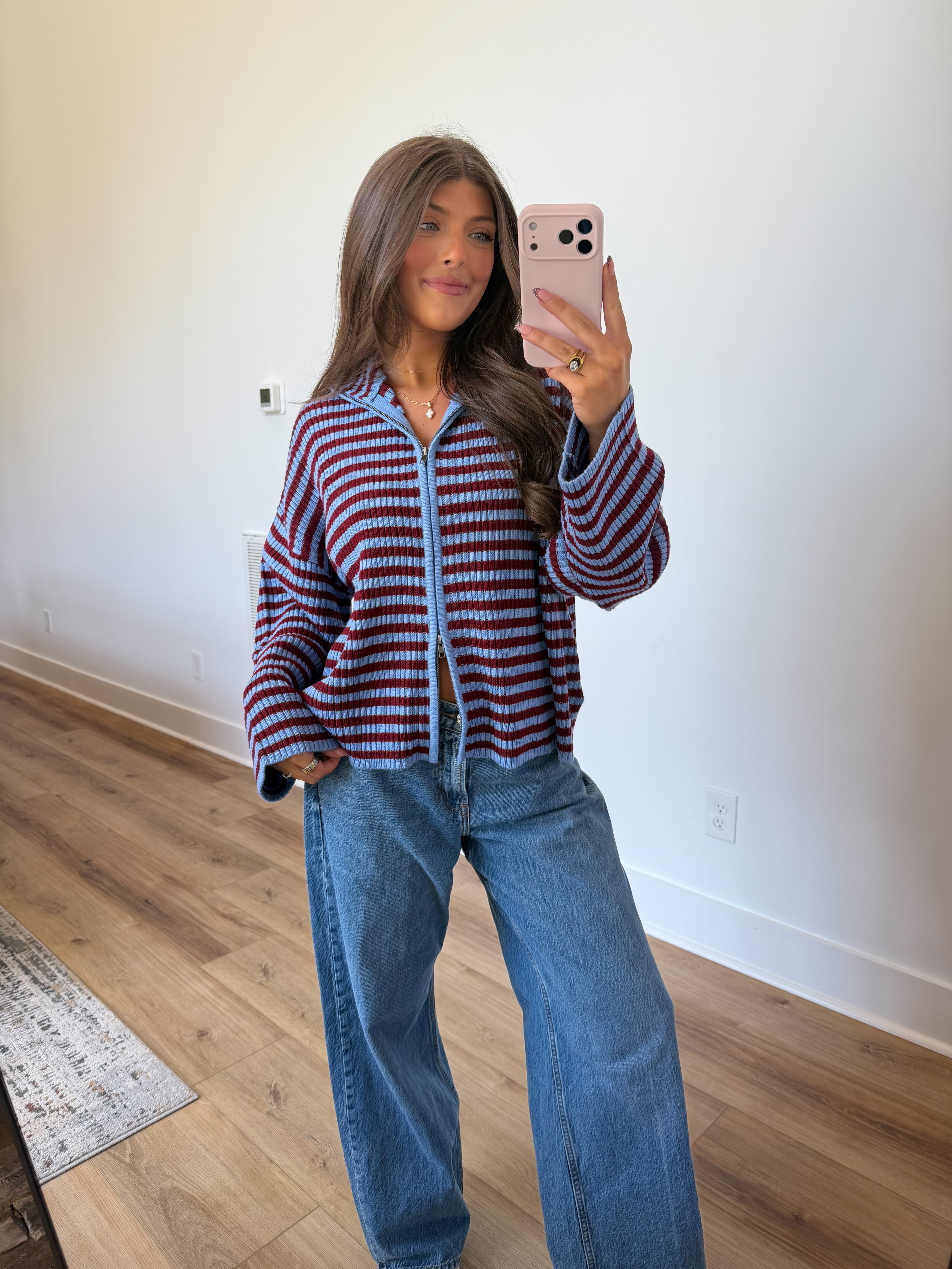 Heritage Stripe Zip Up