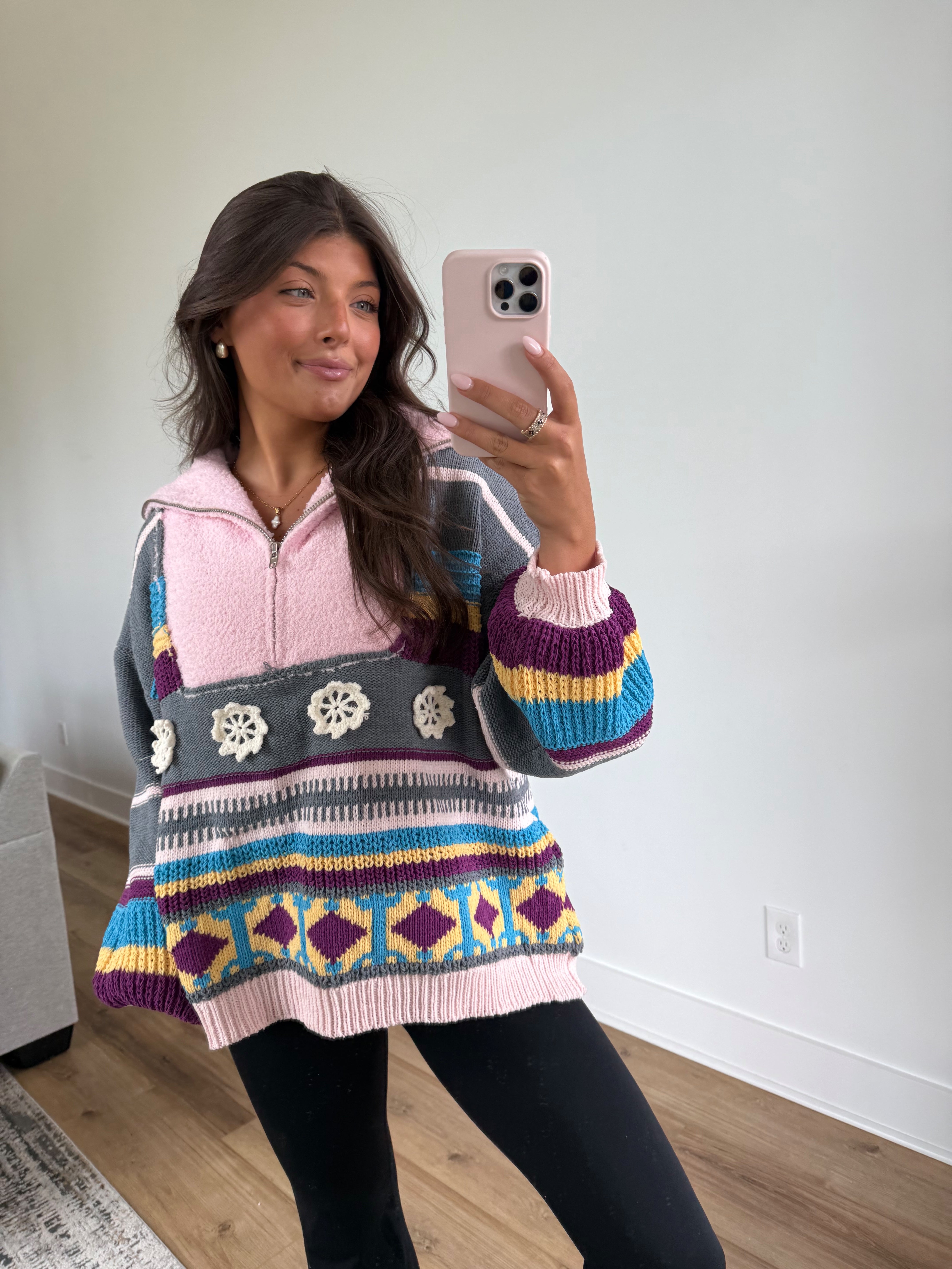 Dreamy Pullover (Grey/Pink)