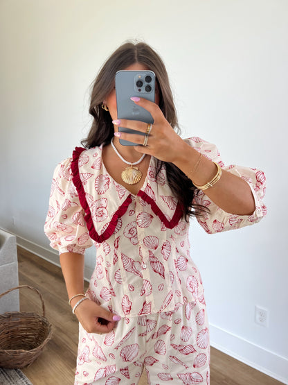 Seashell Fitted Blouse