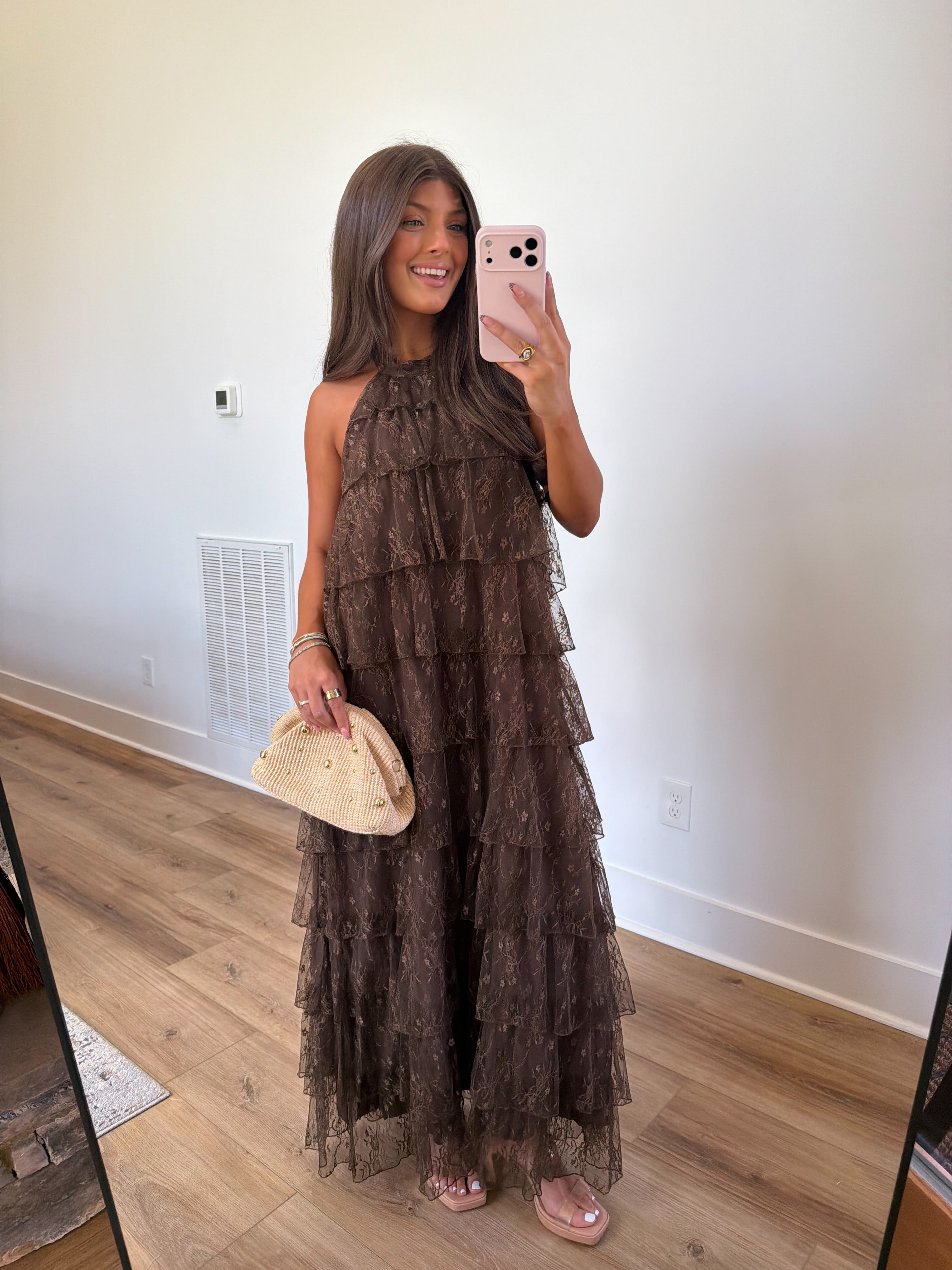 Cocoa Ruffle Maxi