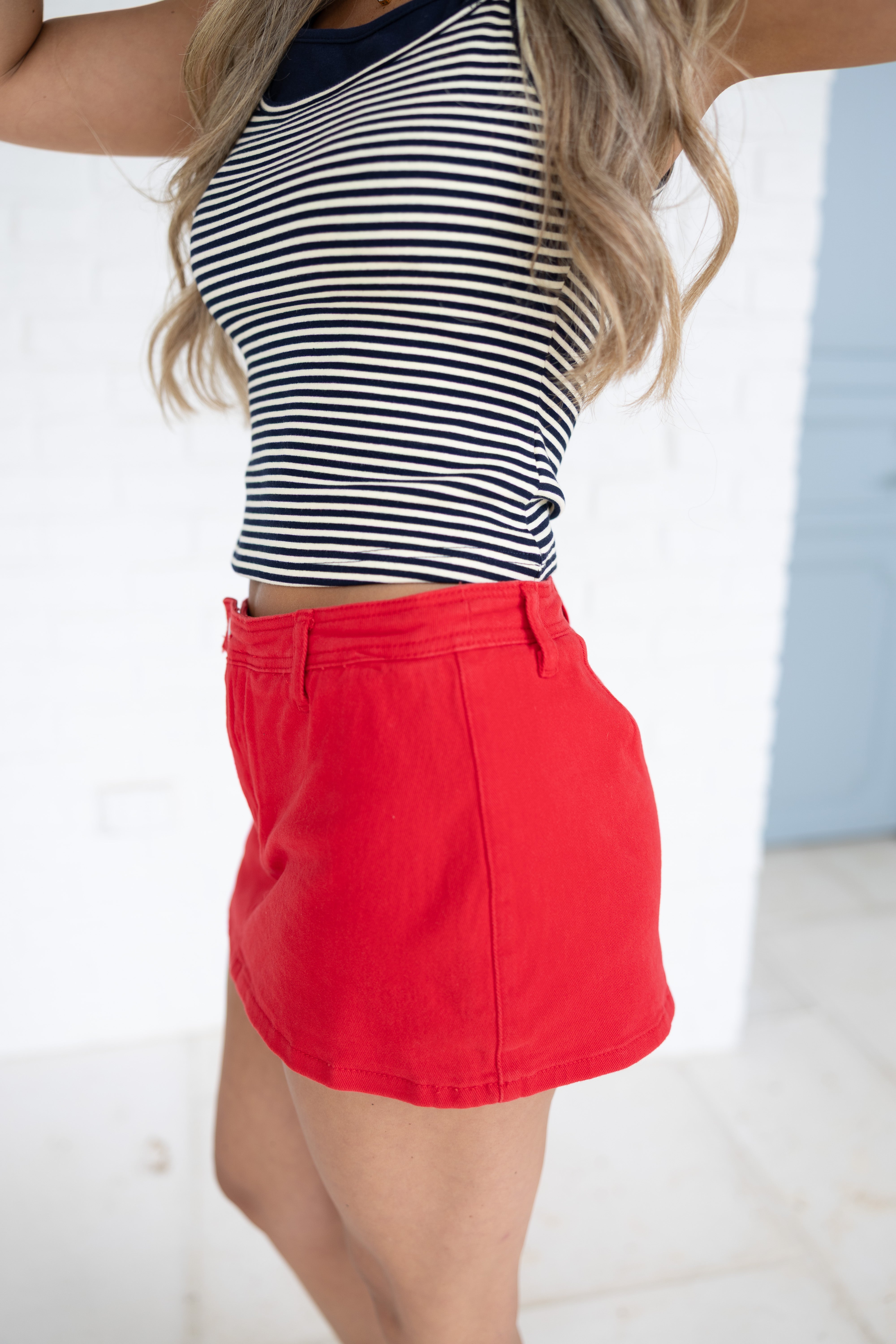 Red Mini Skort