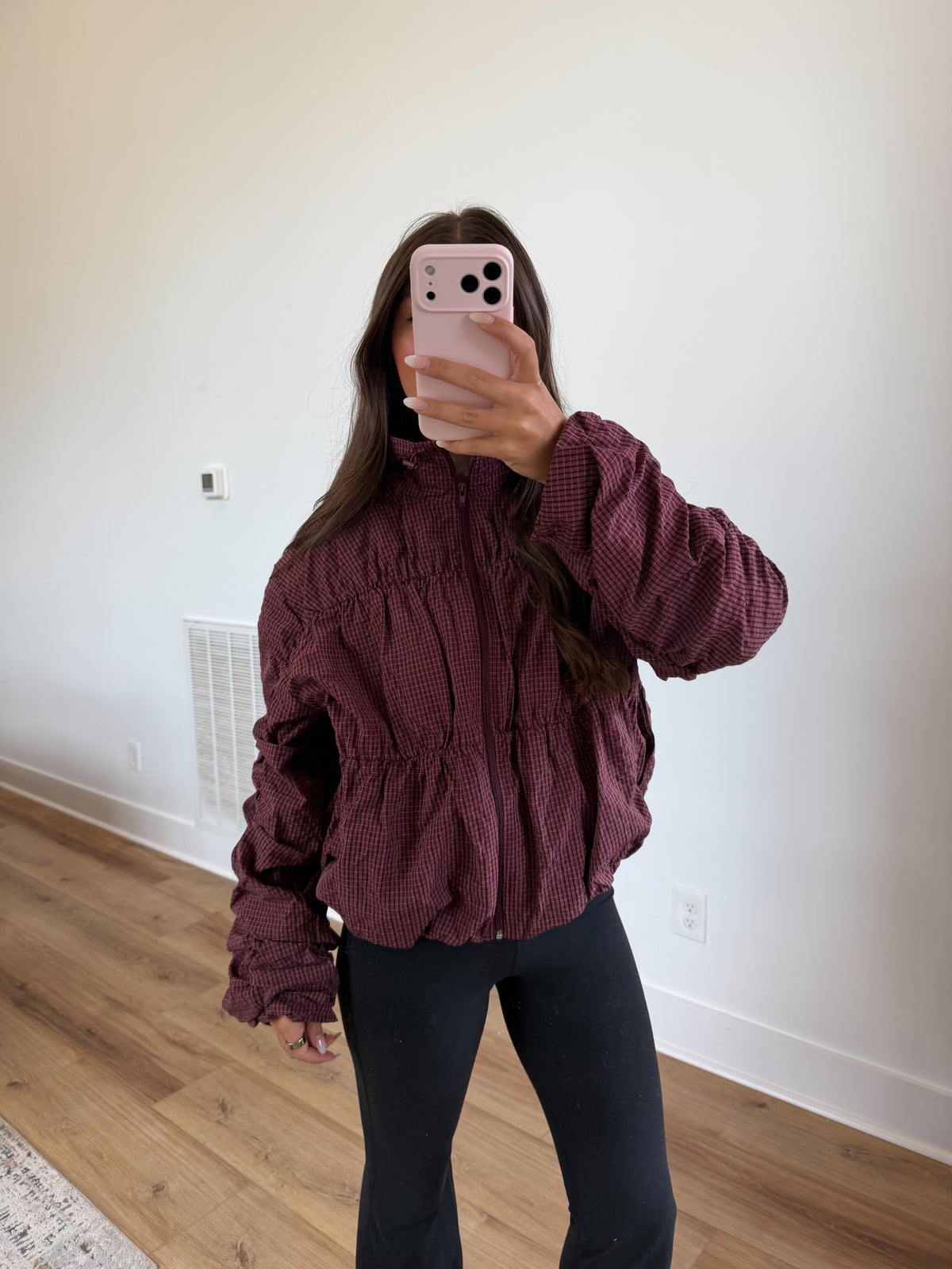 Burgundy Rush Windbreaker