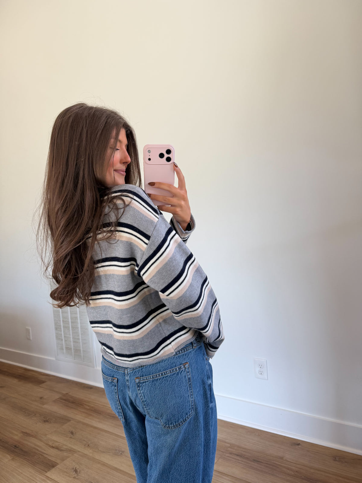 Toledo Stripe Sweater (Grey/Tan)