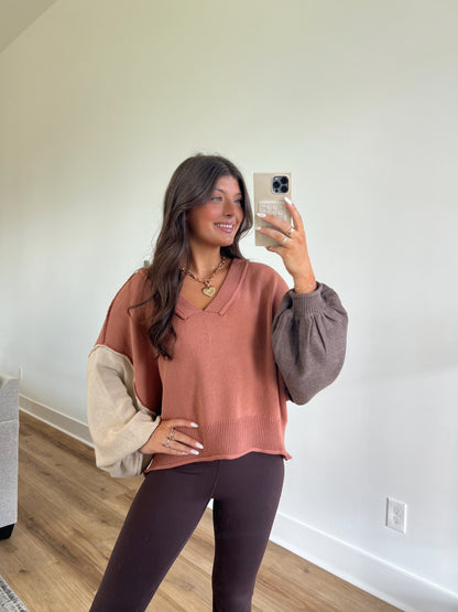 Pumpkin Pie Contrast Sweater