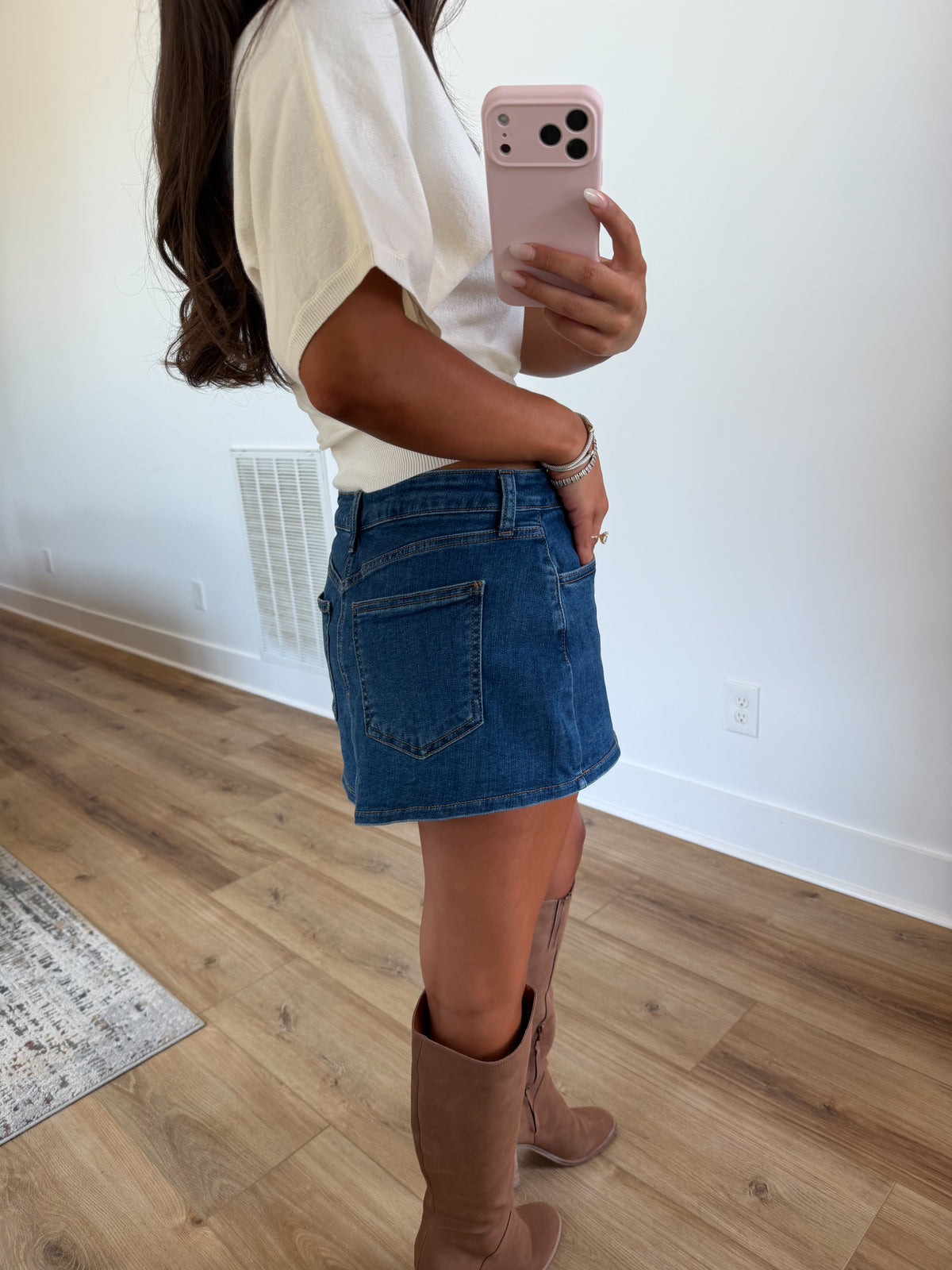 Medium Denim Skort