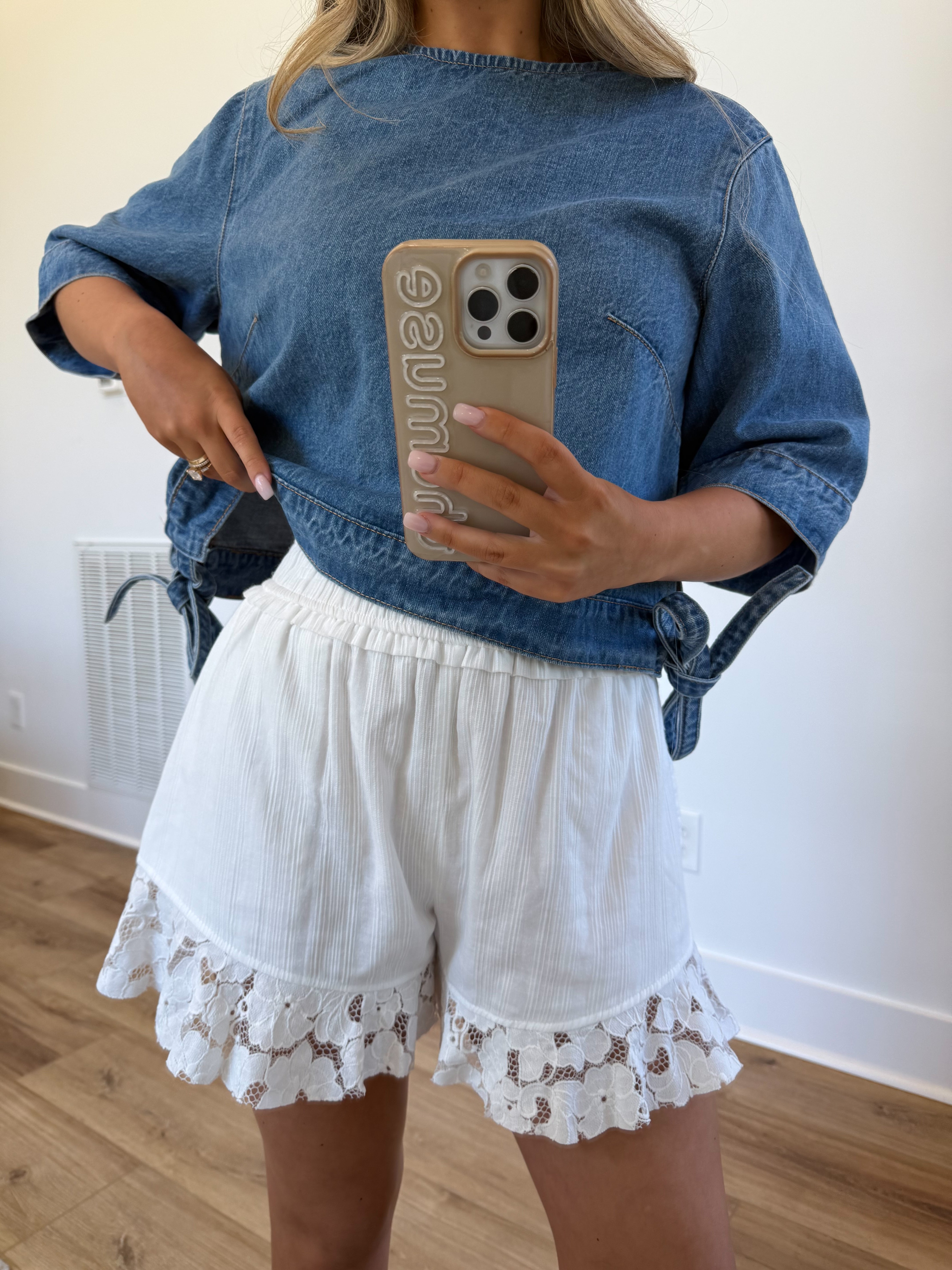 Lace Hem Shorts