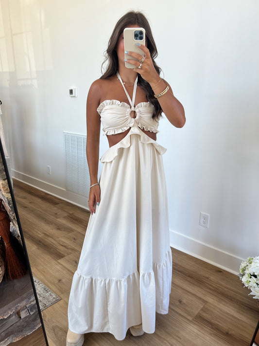 Coastal Cut-Out Maxi Dress