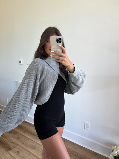 Grey Shaw Sweater Top (Restock)