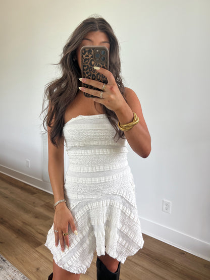 Howdy Lace Asymmetrical Mini Dress