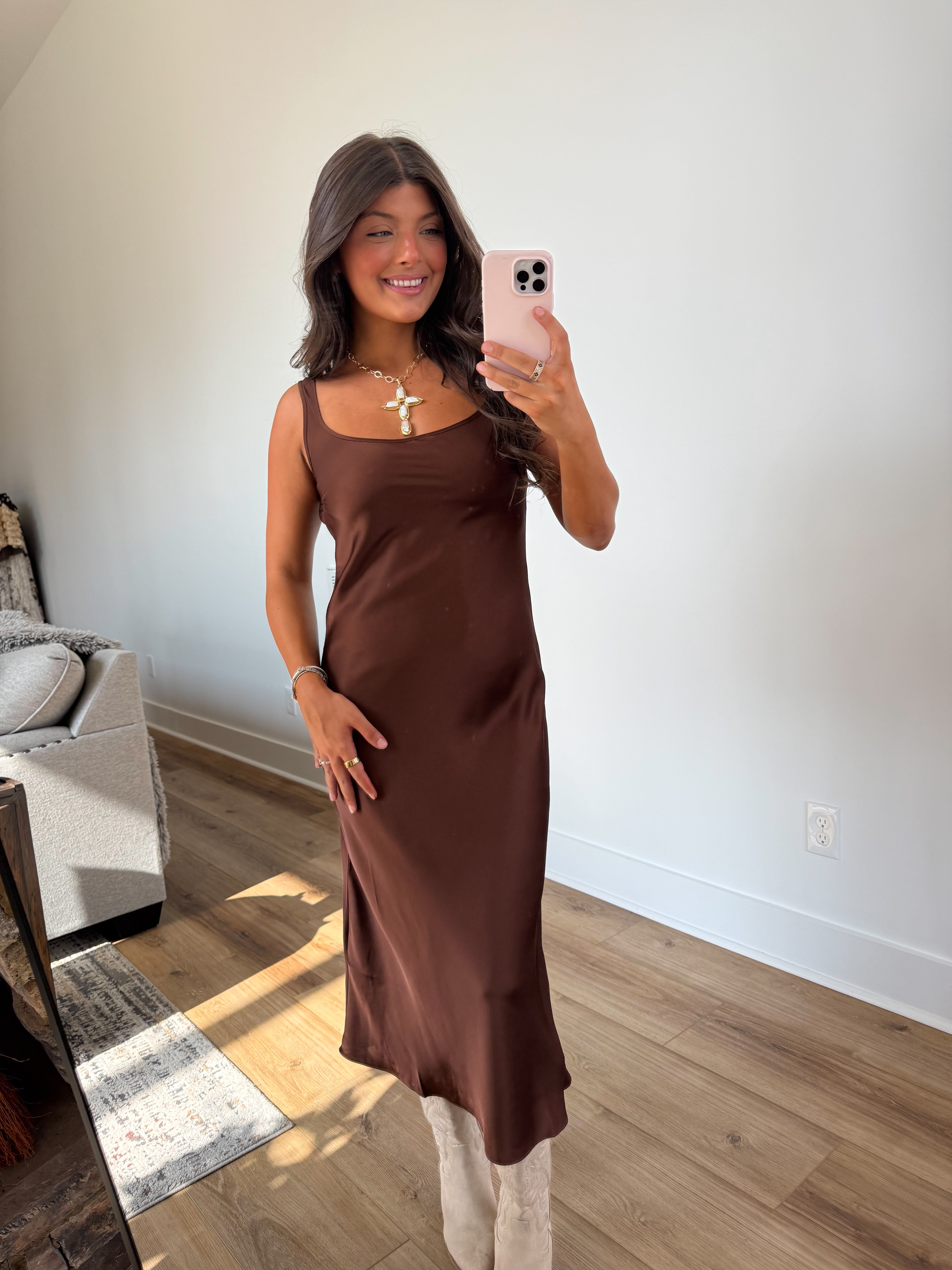 Espresso Slip Dress